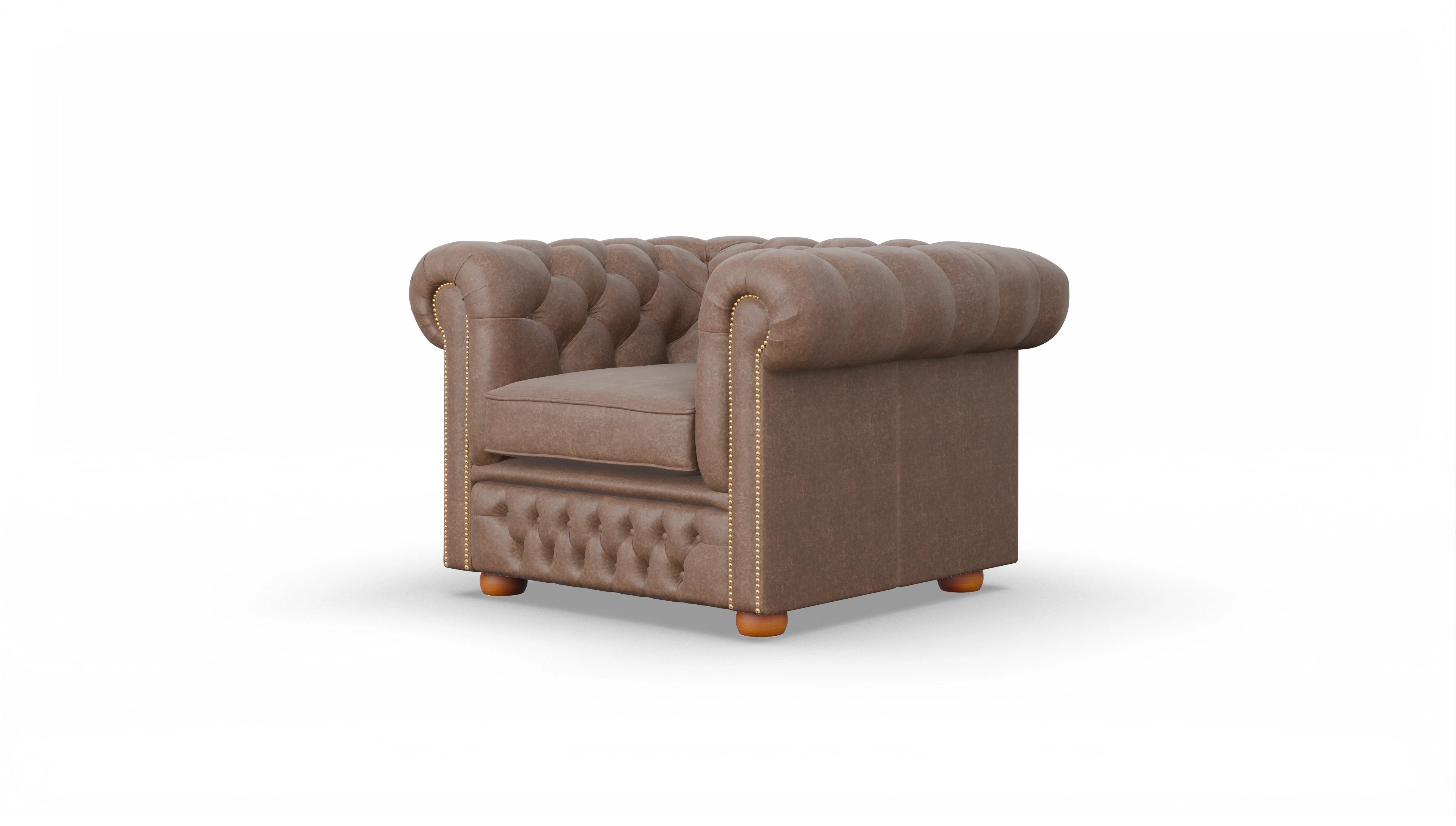 Ansicht des Produktes Islington Sessel in Leder braun