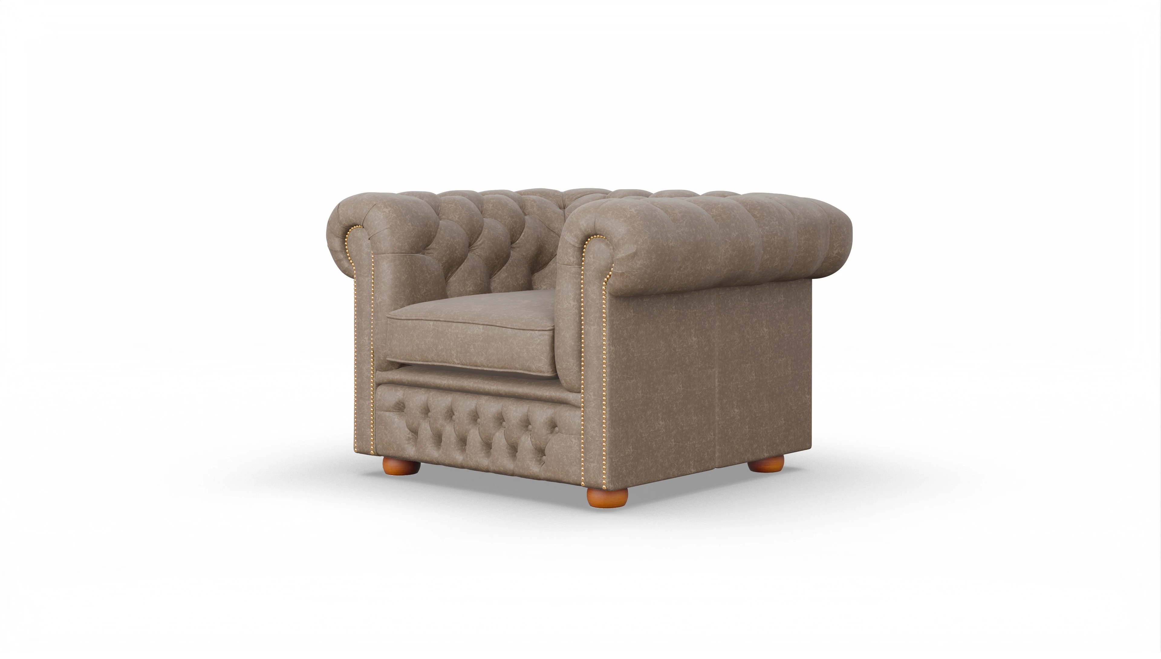 Clubsessel Islington Ansicht des Produktes Islington Sessel in Leder braun