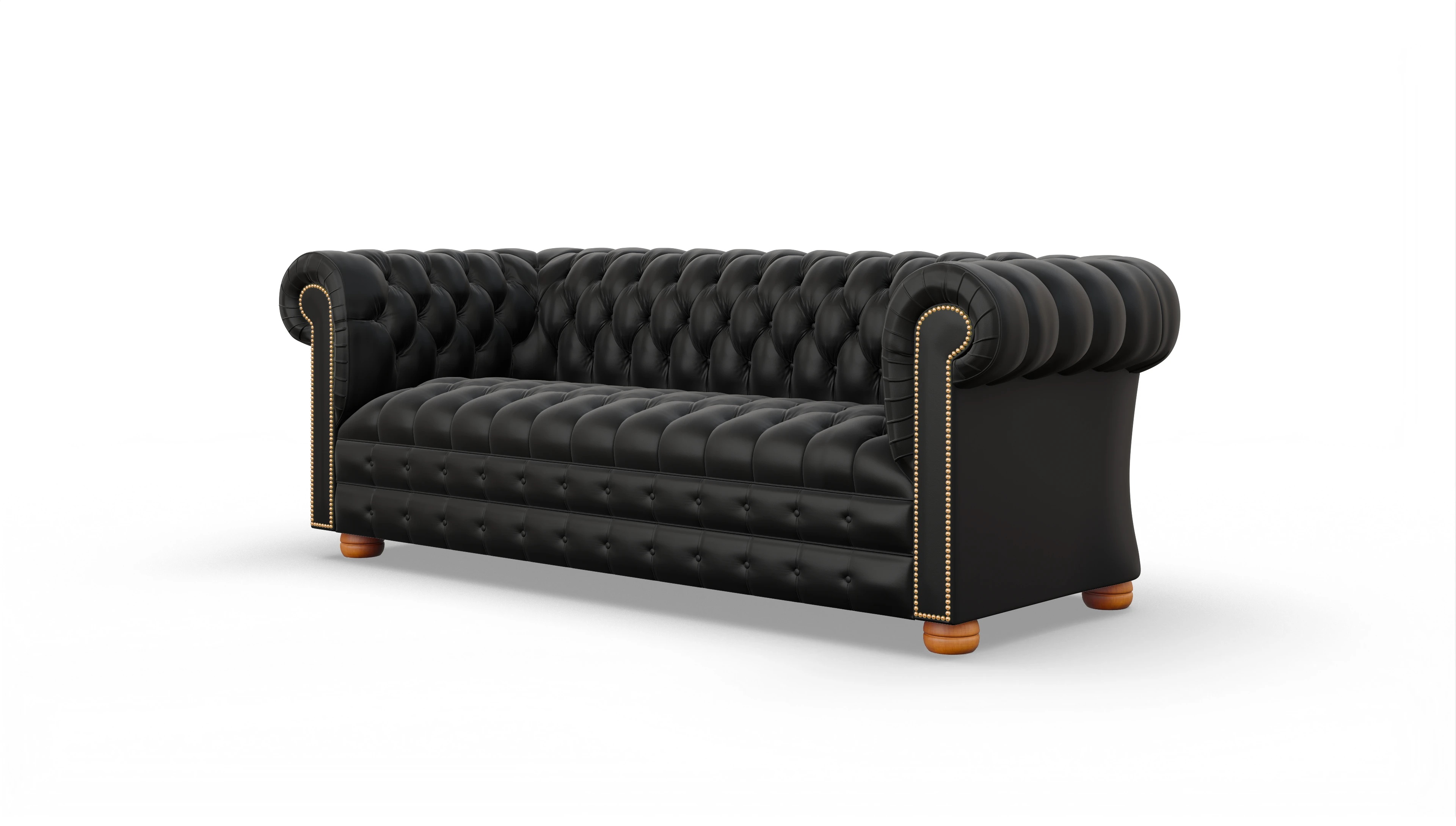 Ansicht des Produktes Osmond 3-Sitzer in Leder schwarz