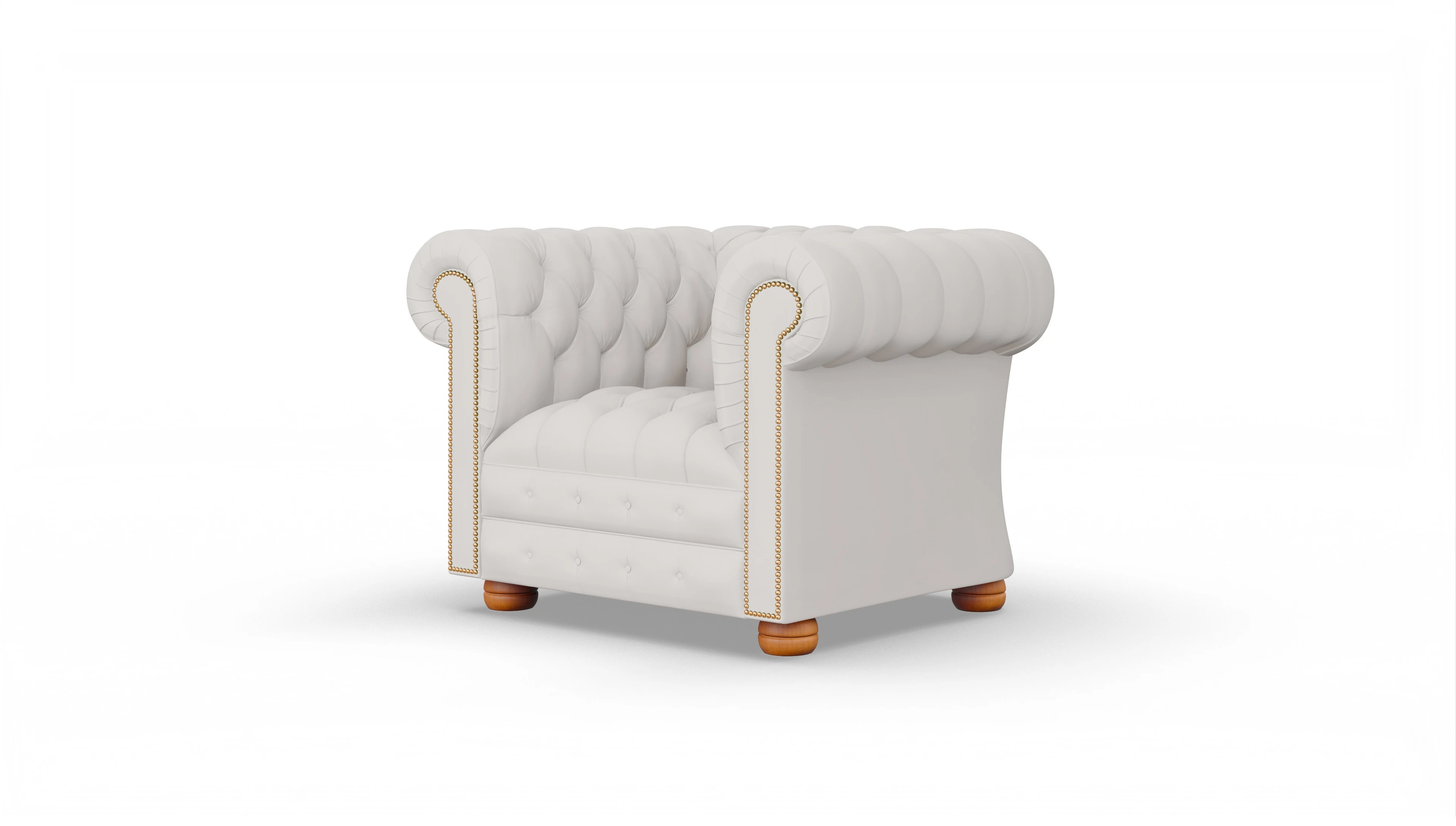 Ansicht des Produktes Osmond Sessel in Leder weiß