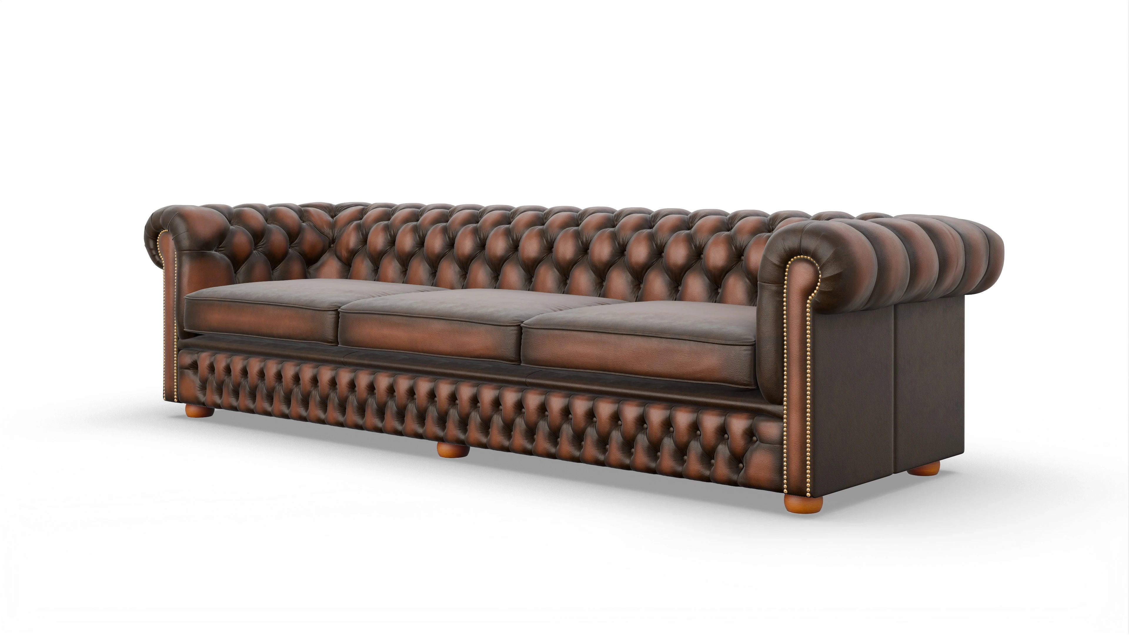 Ansicht des Produktes Islington 4-Sitzer in Leder braun