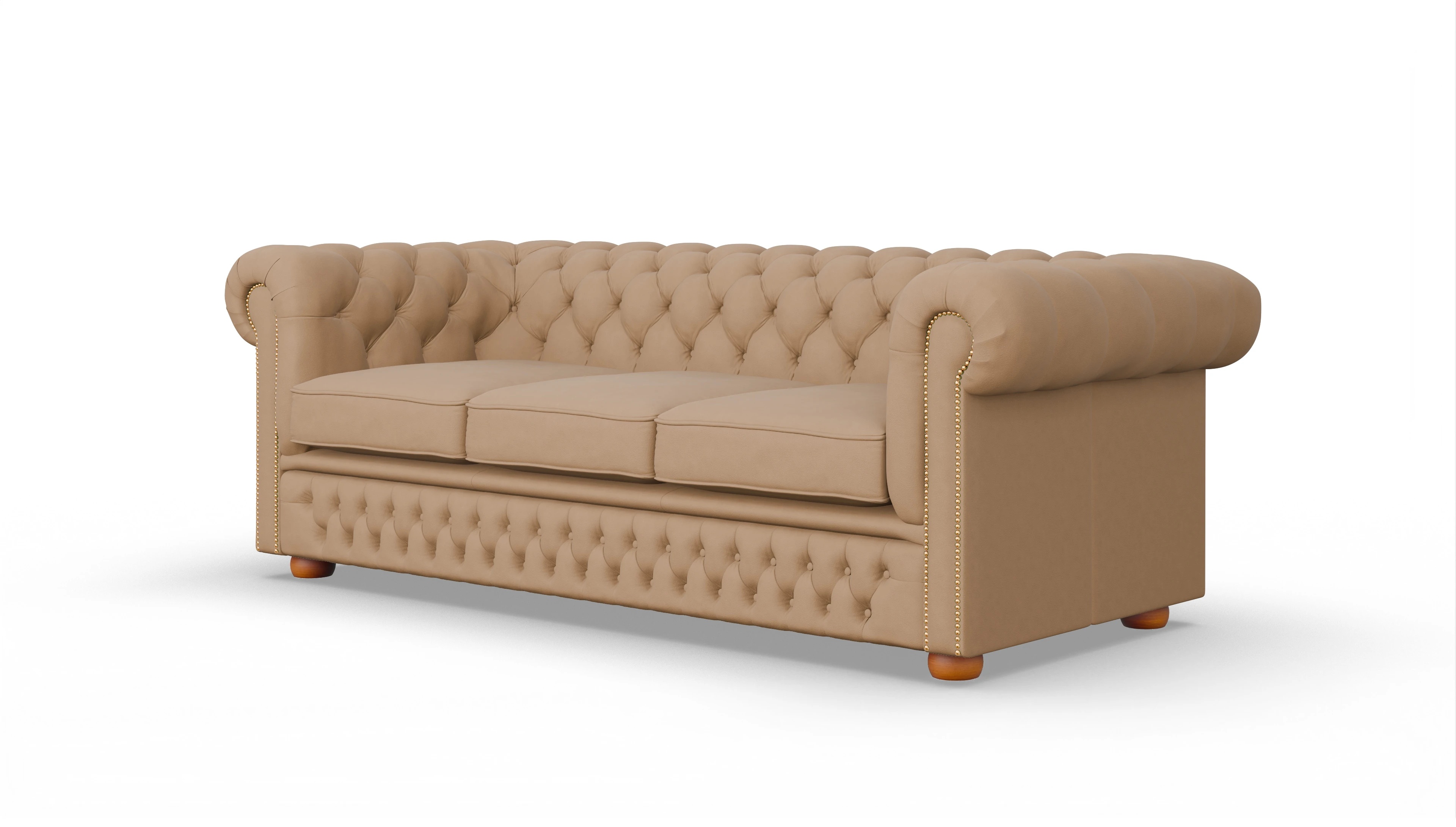 Ansicht des Produktes Islington 3-Sitzer in Leder braun