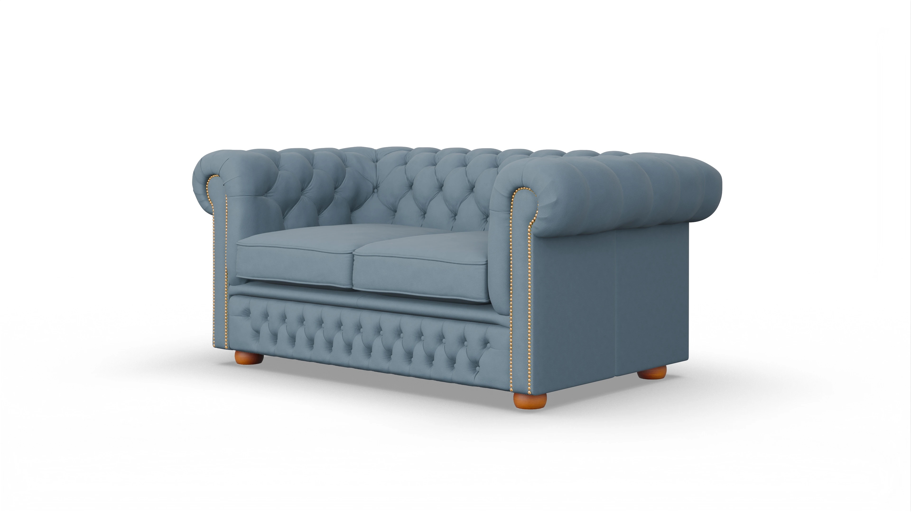 Ansicht des Produktes Islington 2-Sitzer in Leder blau