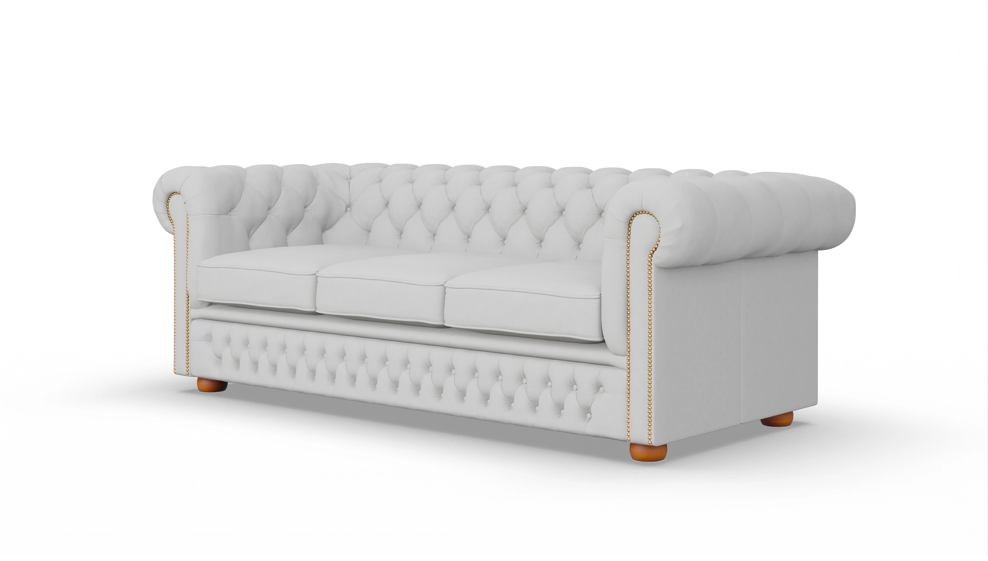 Ansicht des Produktes Islington 3-Sitzer in Leder weiß