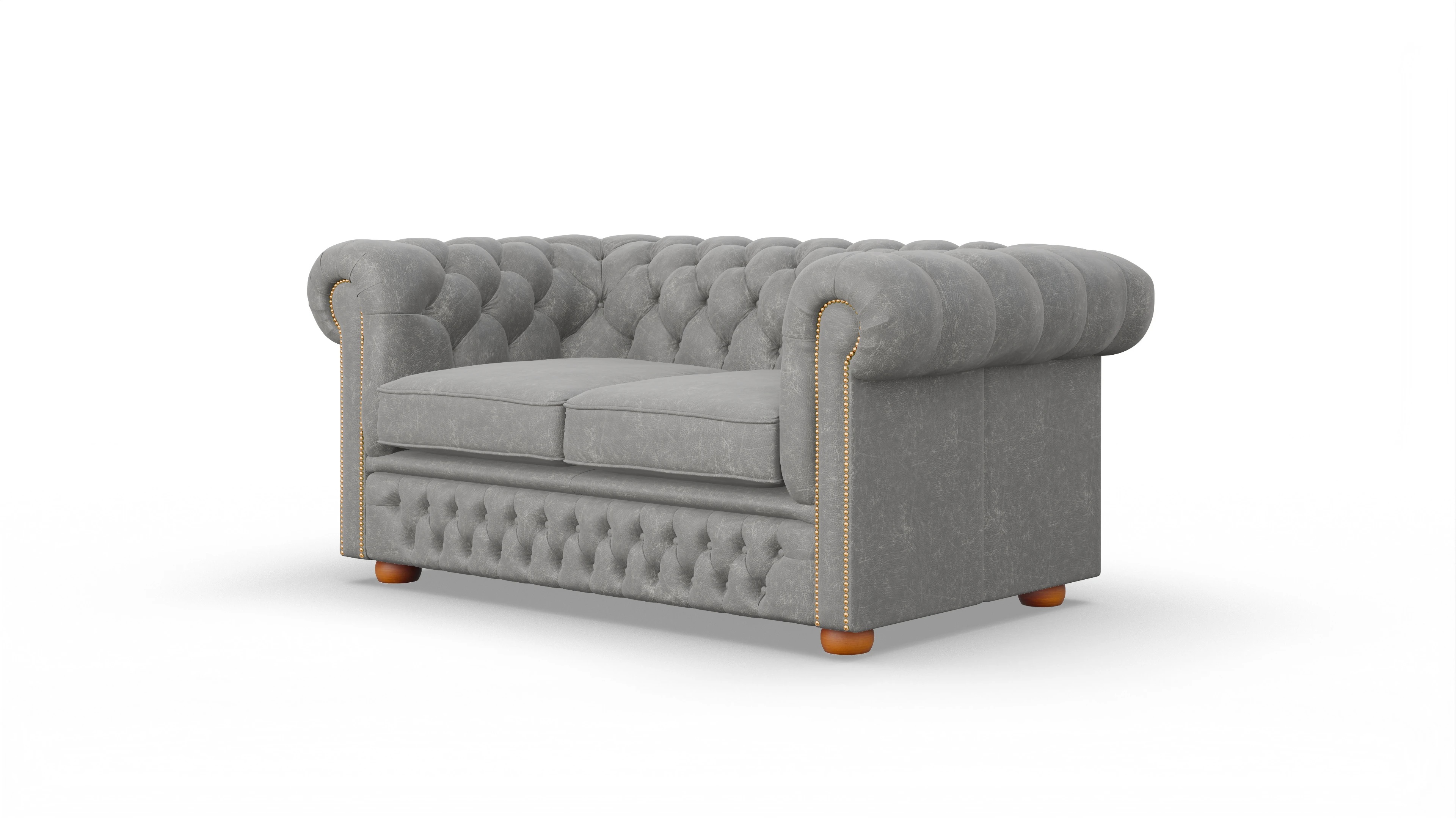 Ansicht des Produktes Islington 2-Sitzer in Leder grau