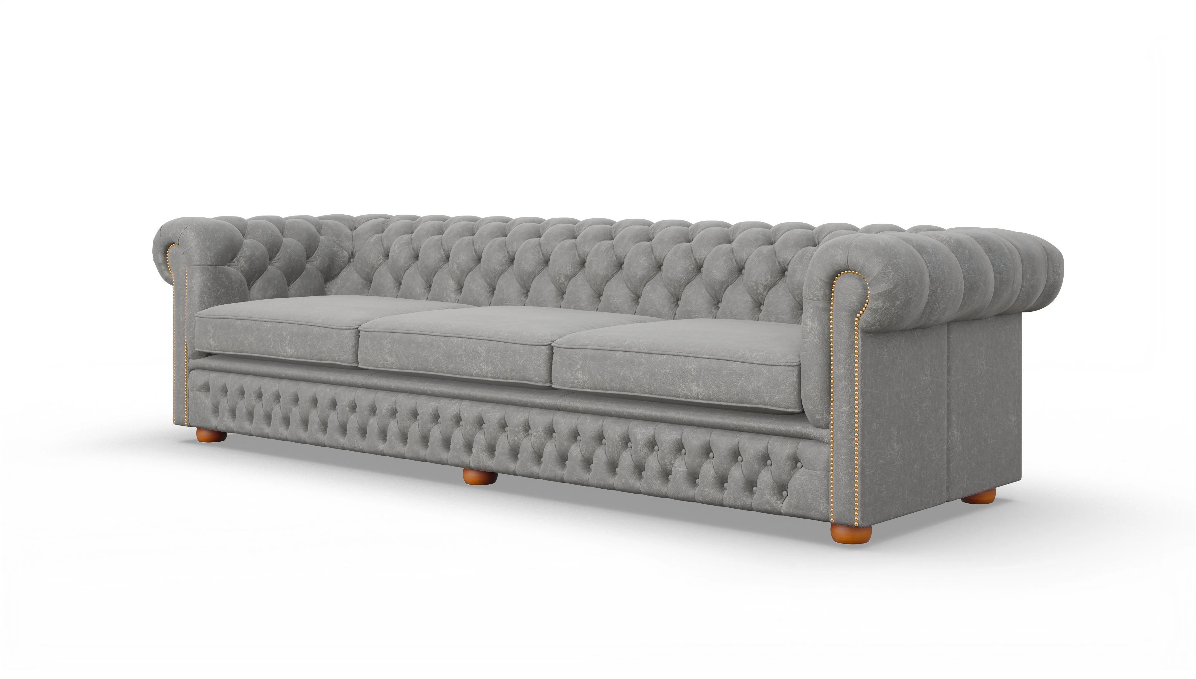 Ansicht des Produktes Islington 4-Sitzer in Leder grau