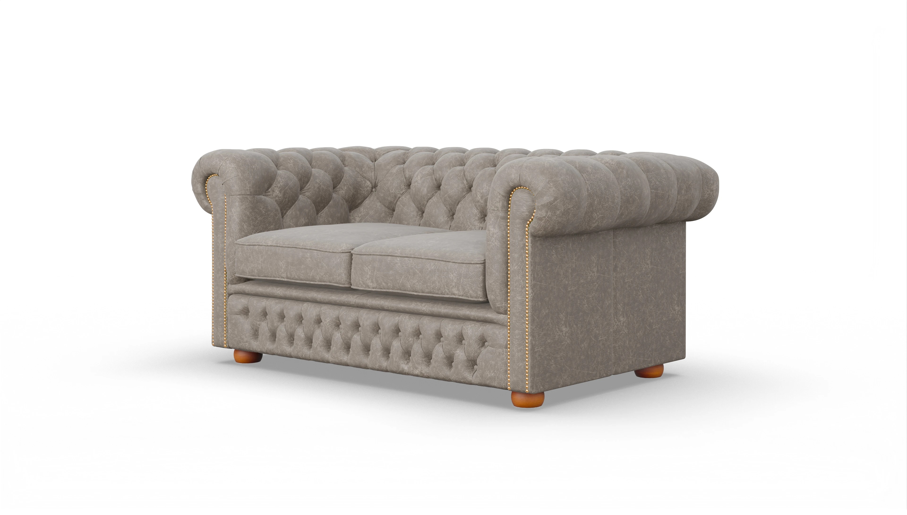 Ansicht des Produktes Islington 2-Sitzer in Leder grau