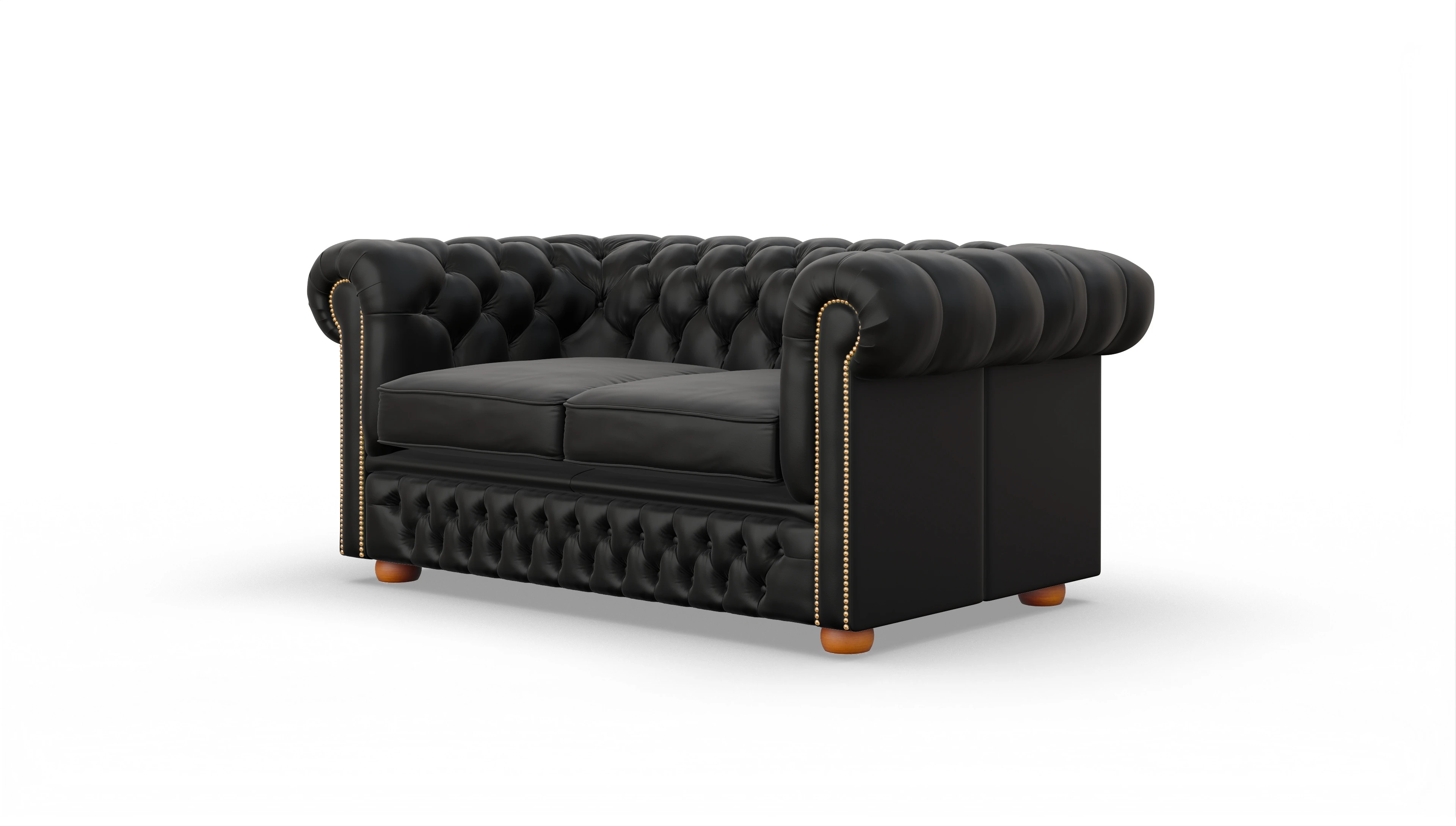 Ansicht des Produktes Islington 2-Sitzer in Leder schwarz