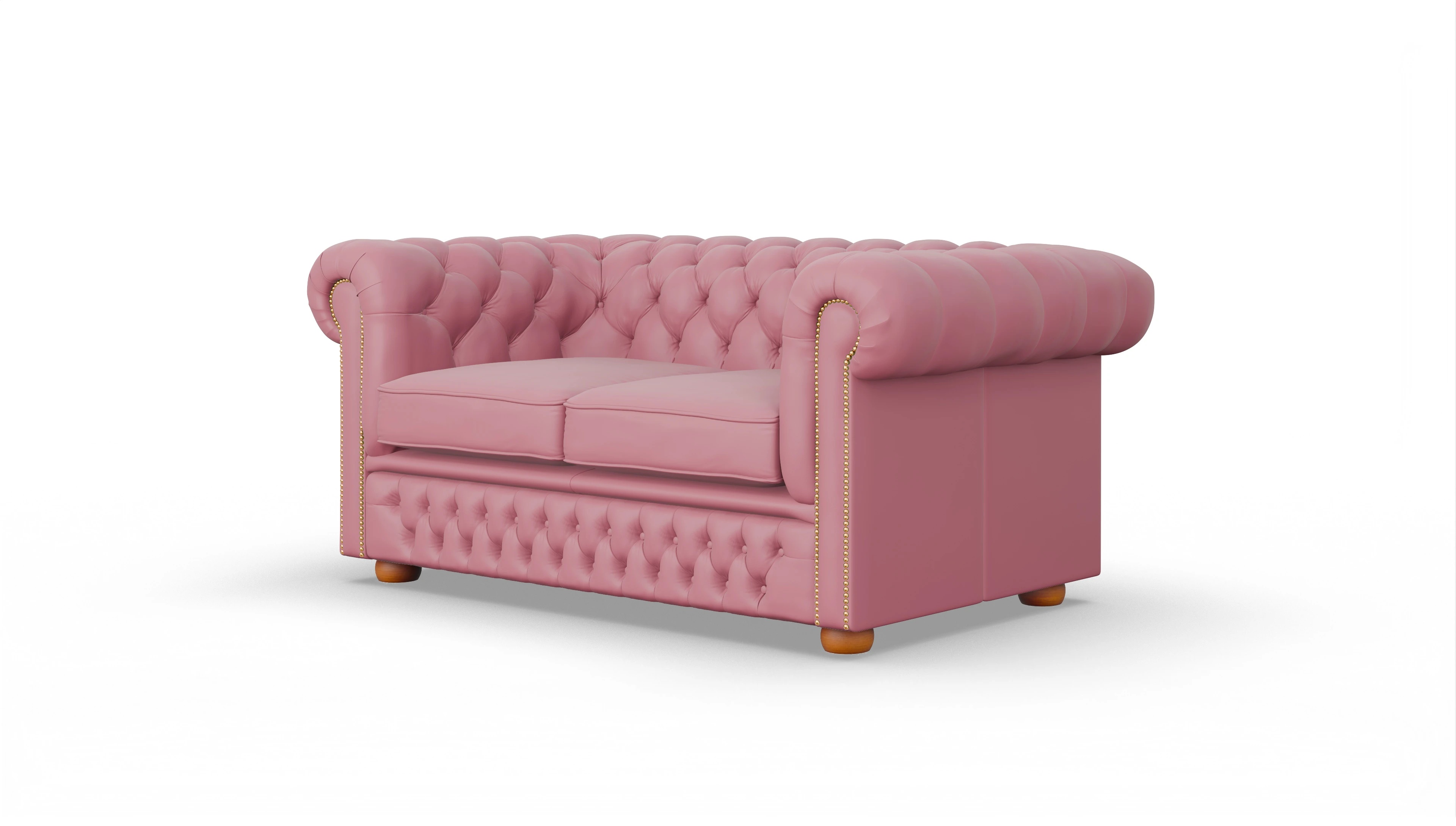 Chesterfield Sofa Islington Ansicht des Produktes Islington 2-Sitzer in Leder rot