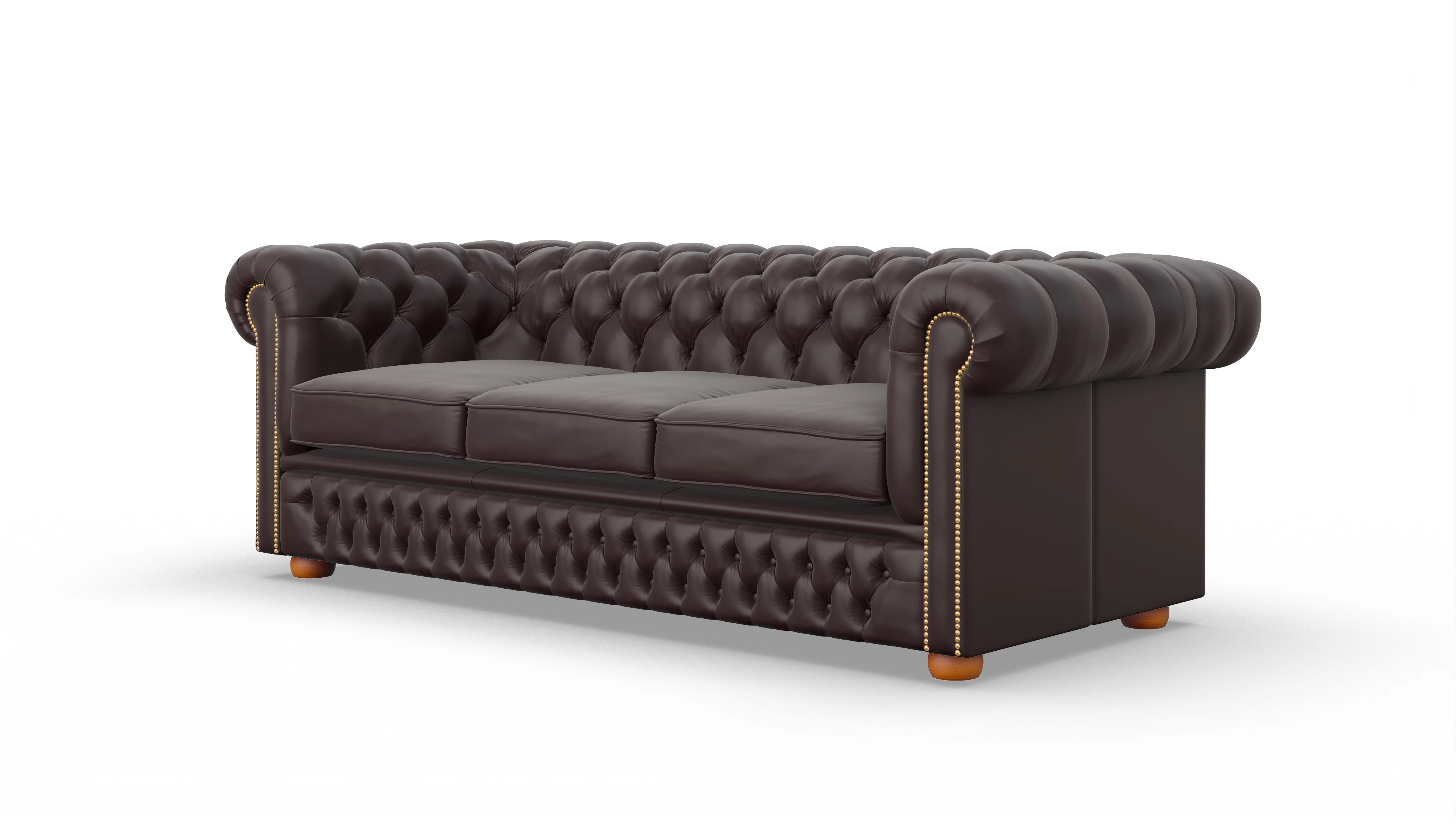 Ansicht des Produktes Islington 3-Sitzer in Leder braun