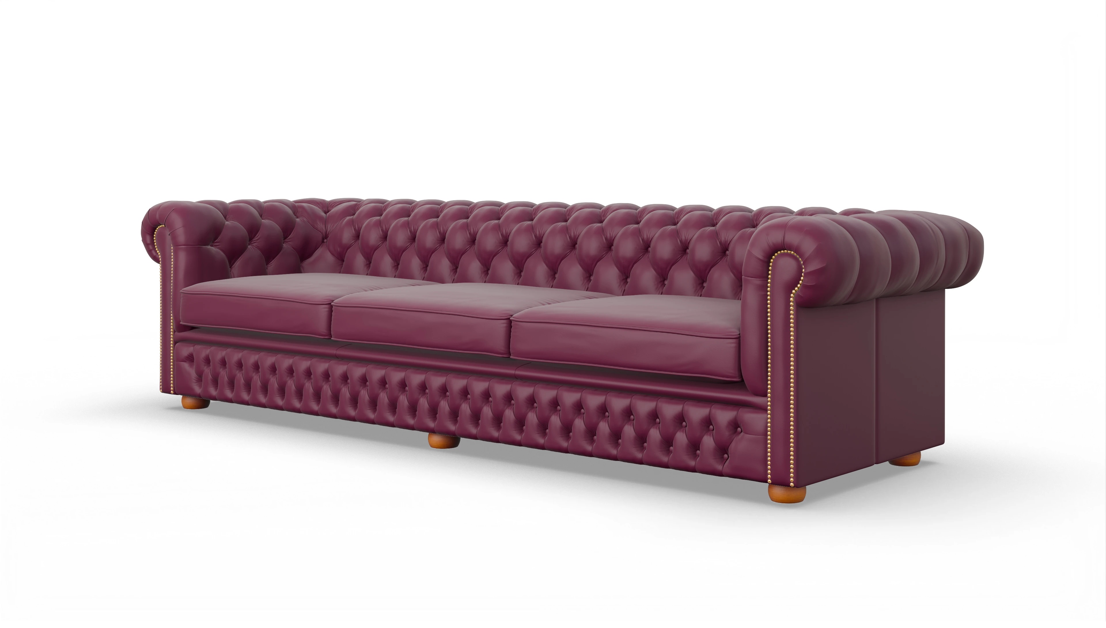 Ansicht des Produktes Islington 4-Sitzer in Leder rot