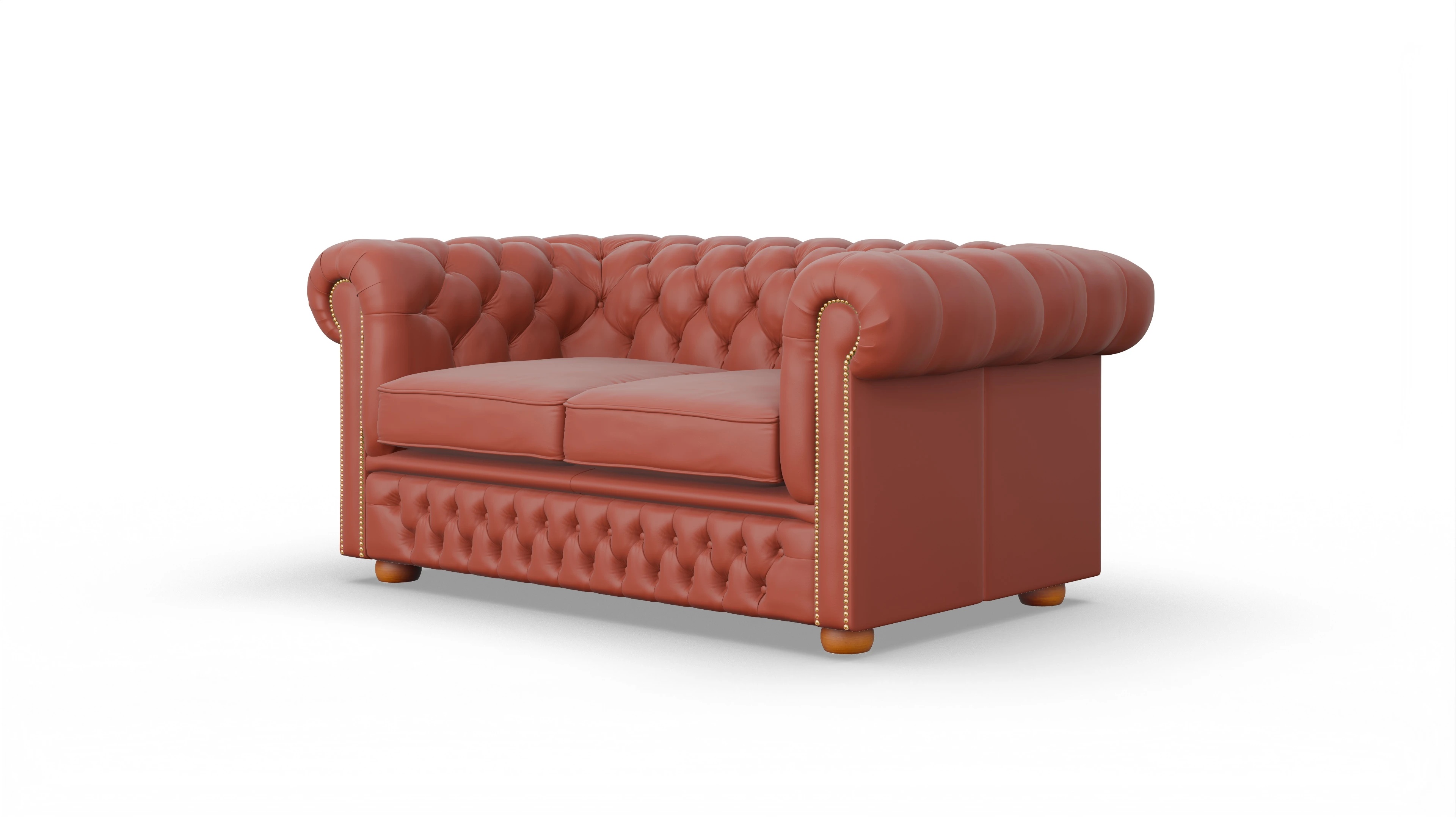 Ansicht des Produktes Islington 2-Sitzer in Leder orange