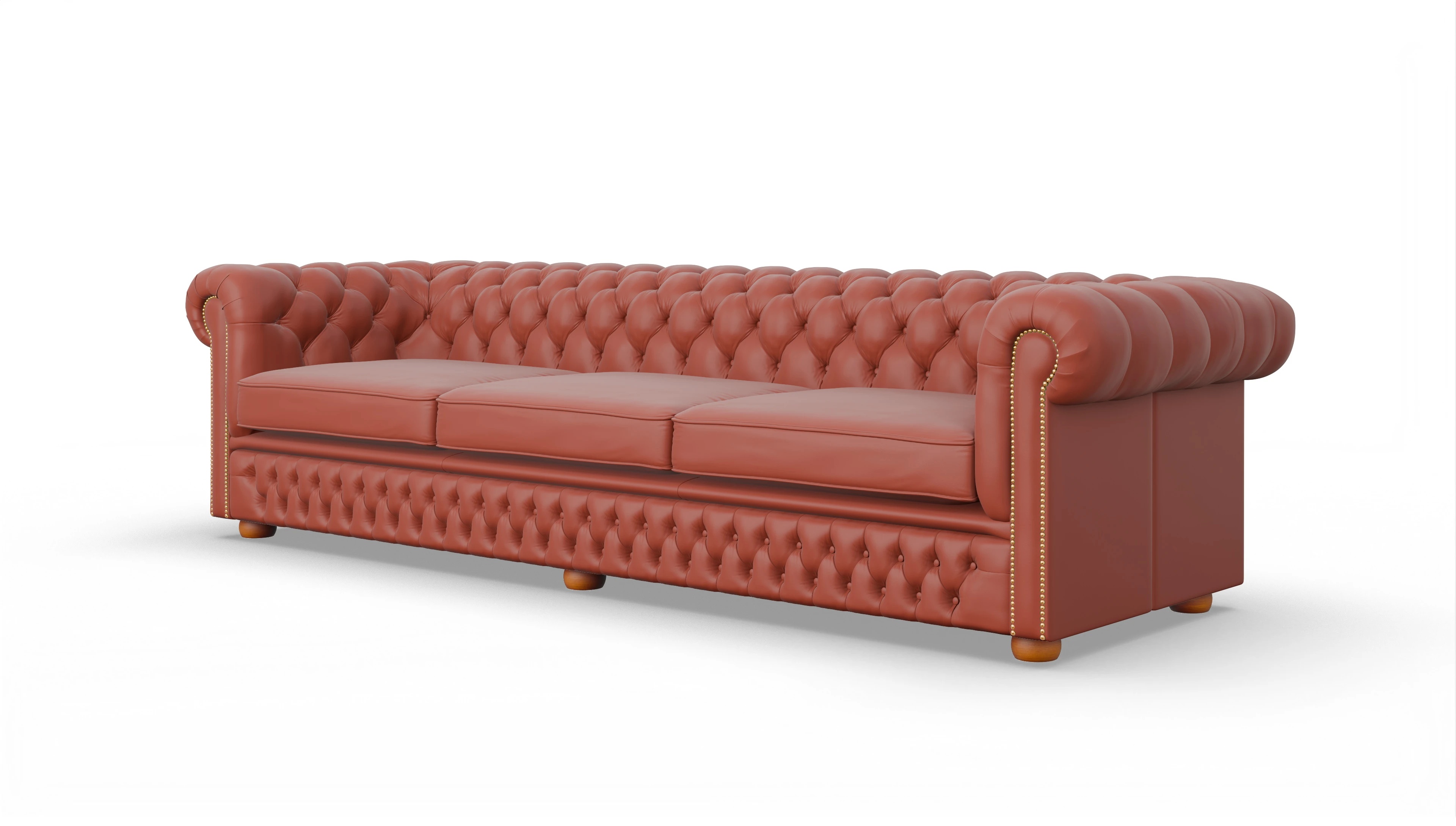 Ansicht des Produktes Islington 4-Sitzer in Leder orange