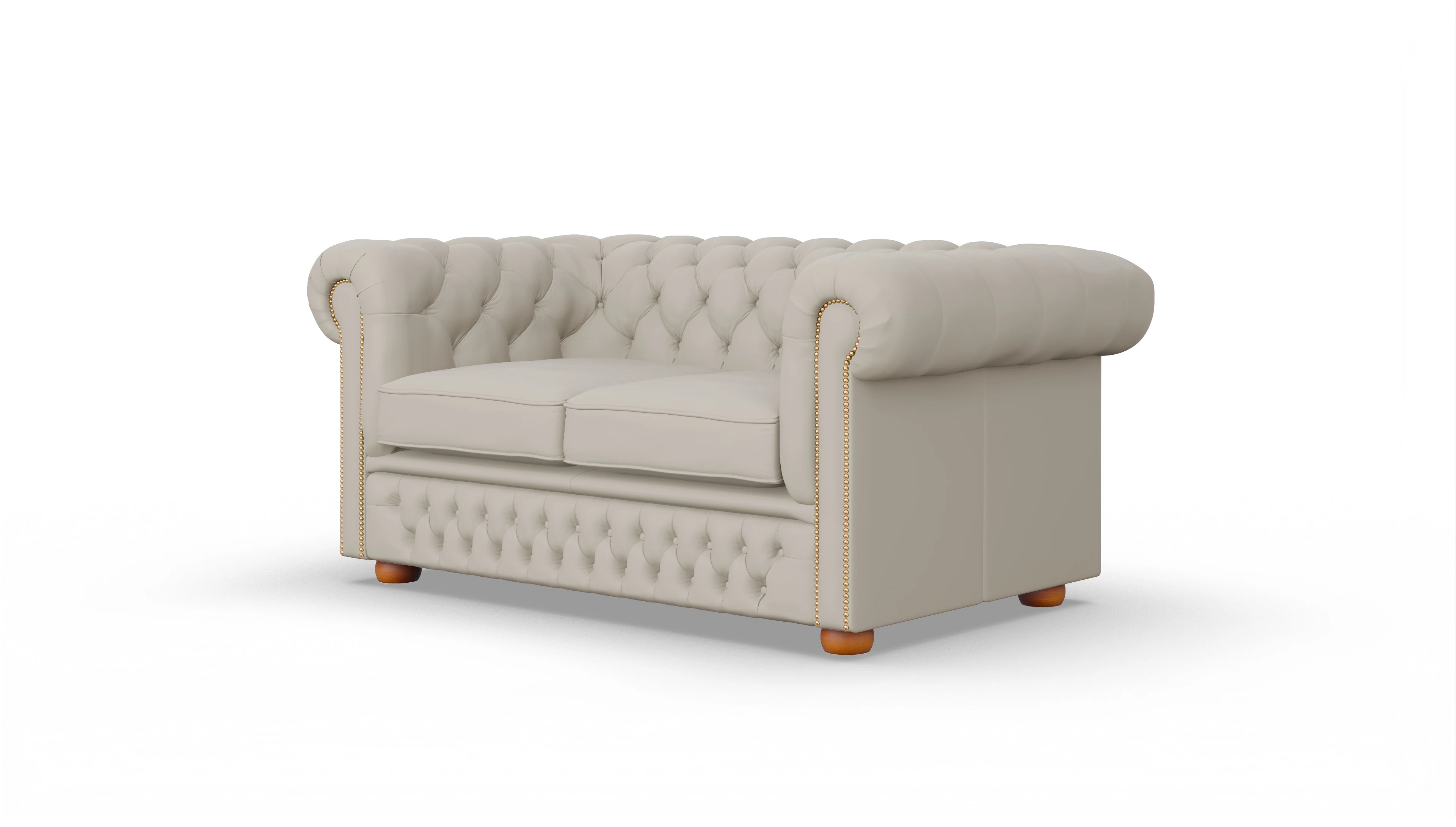 Chesterfield Sofa Islington Ansicht des Produktes Islington 2-Sitzer in Leder weiß