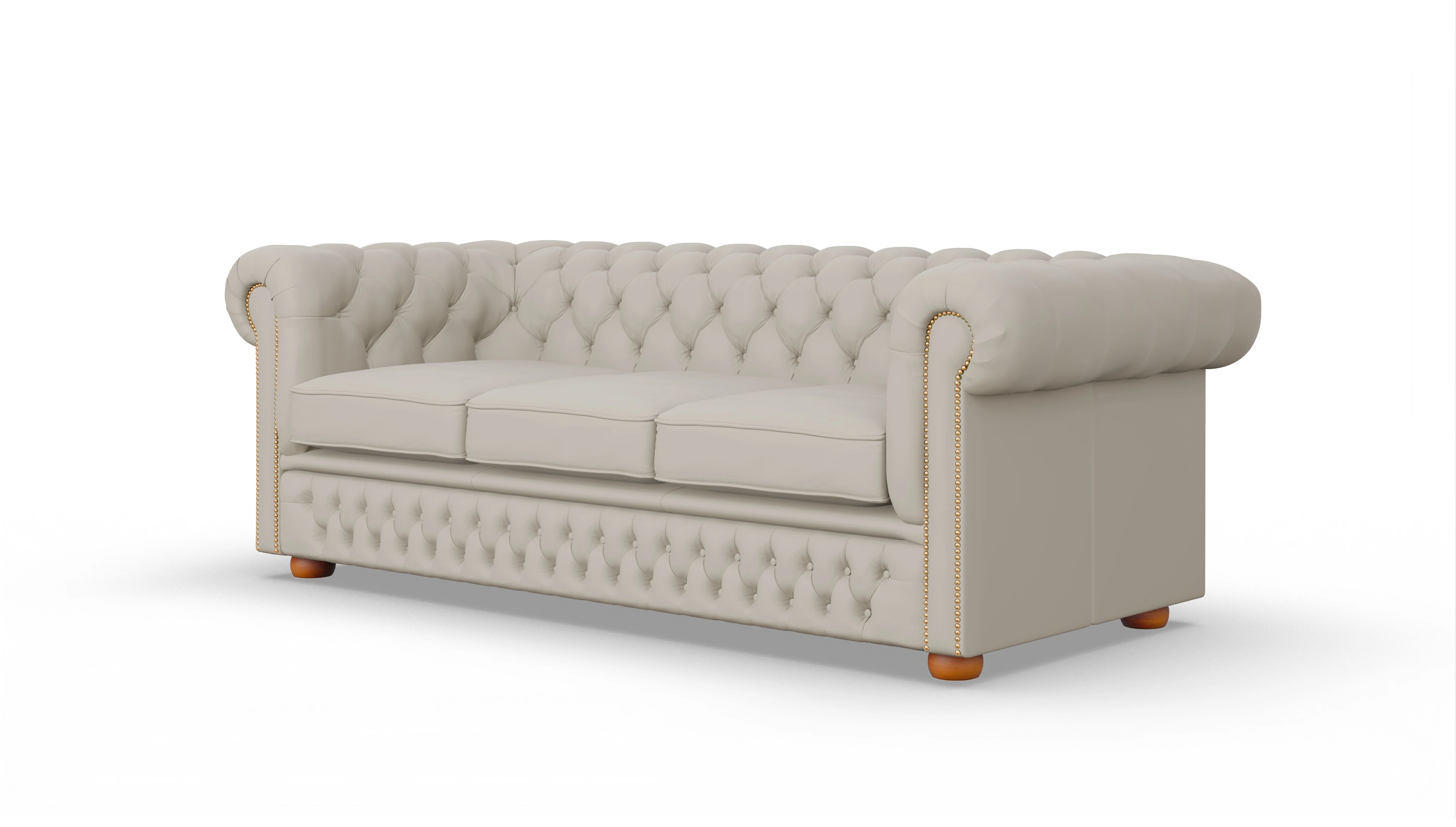 Ansicht des Produktes Islington 3-Sitzer in Leder weiß