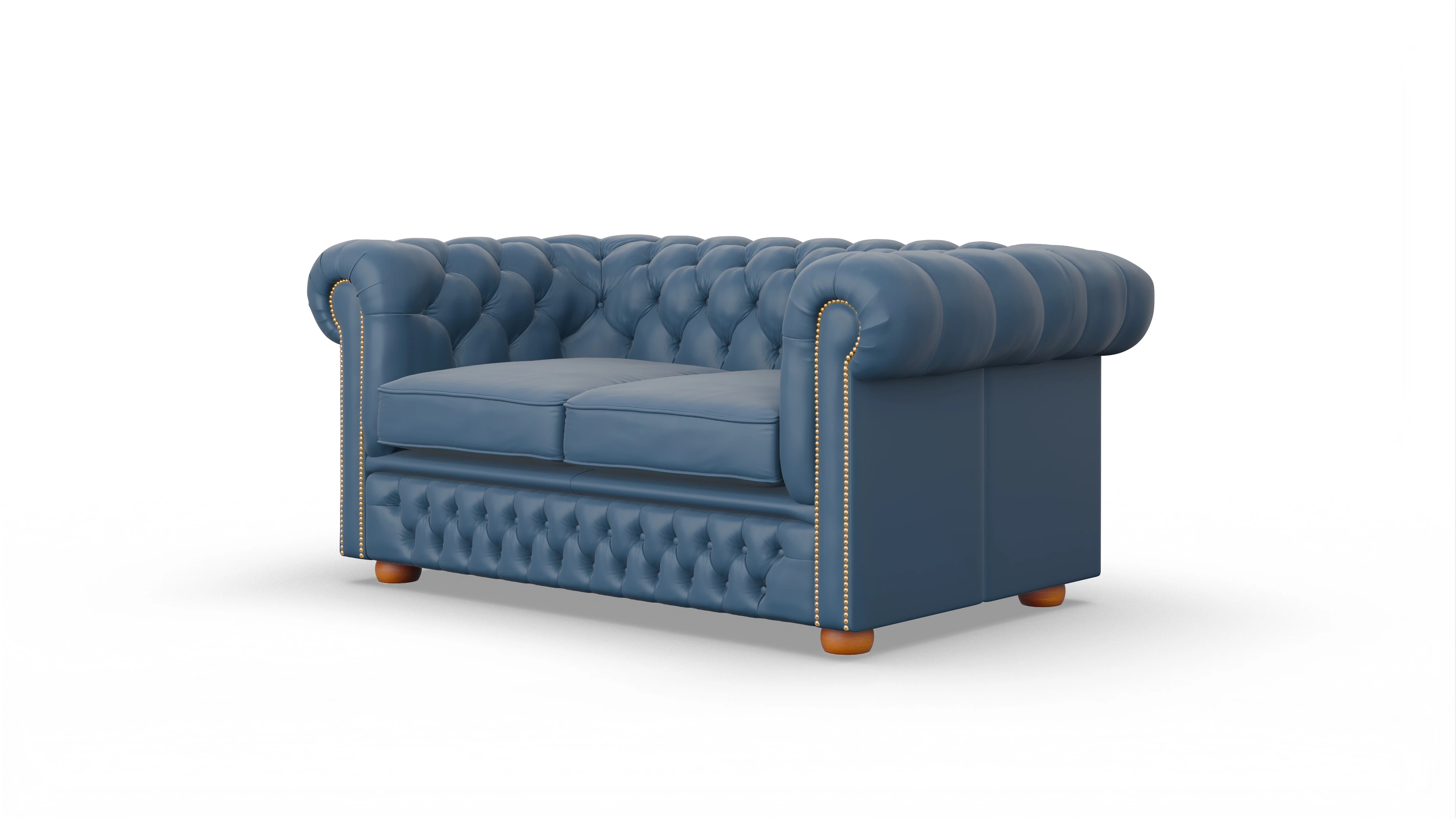 Ansicht des Produktes Islington 2-Sitzer in Leder blau