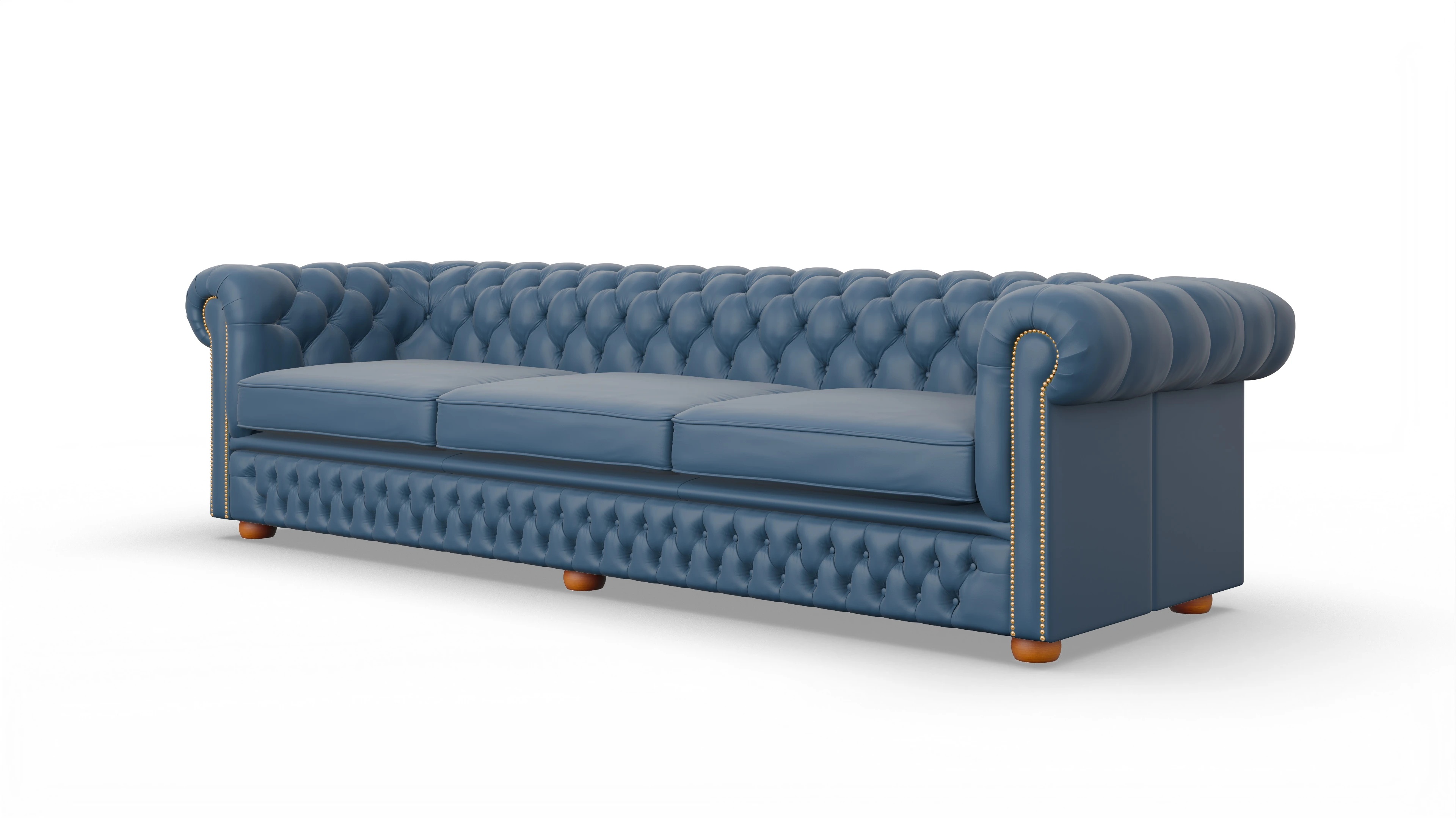 Ansicht des Produktes Islington 4-Sitzer in Leder blau
