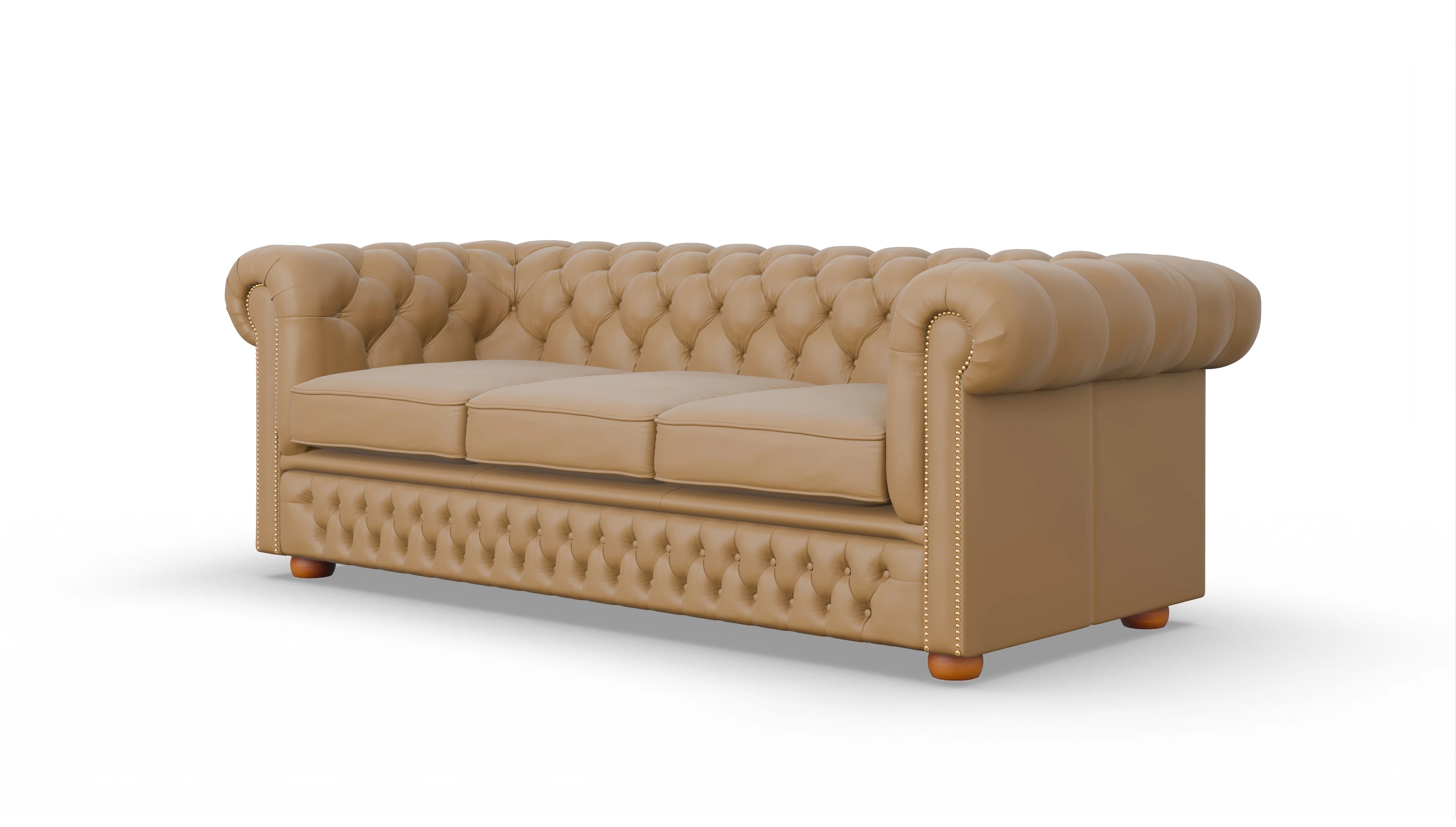 Ansicht des Produktes Islington 3-Sitzer in Leder gelb