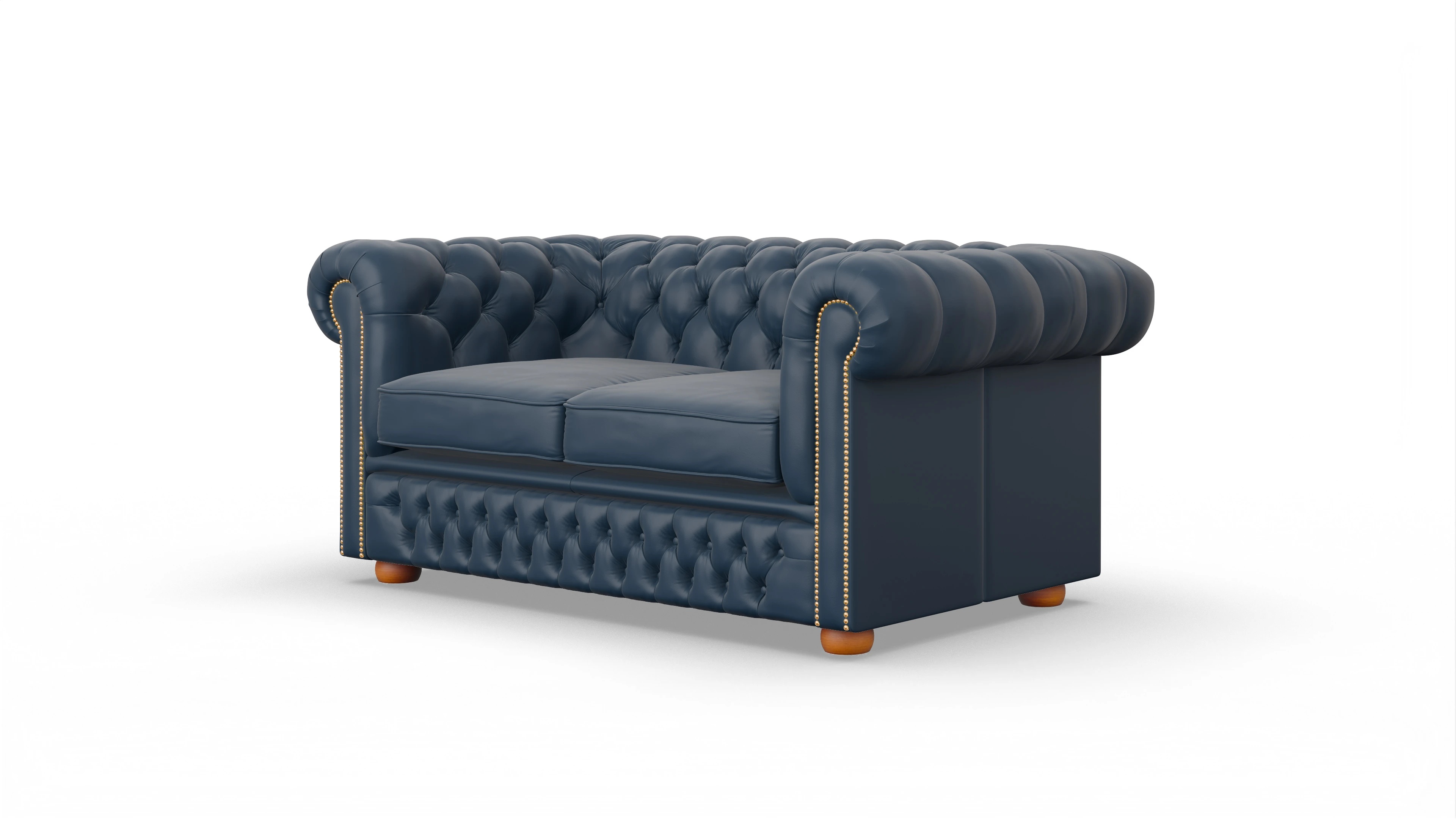 Ansicht des Produktes Islington 2-Sitzer in Leder blau