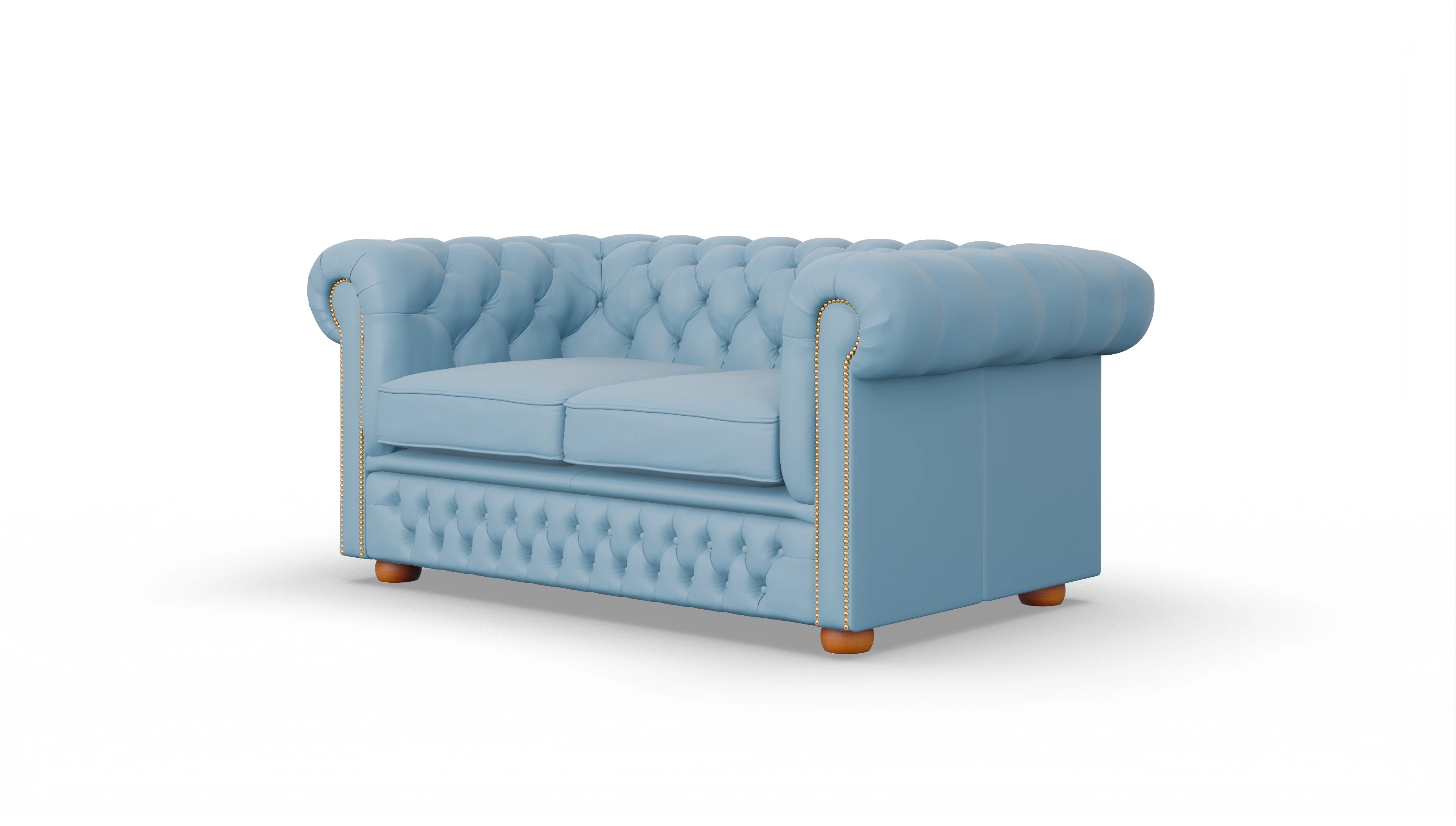 Ansicht des Produktes Islington 2-Sitzer in Leder blau