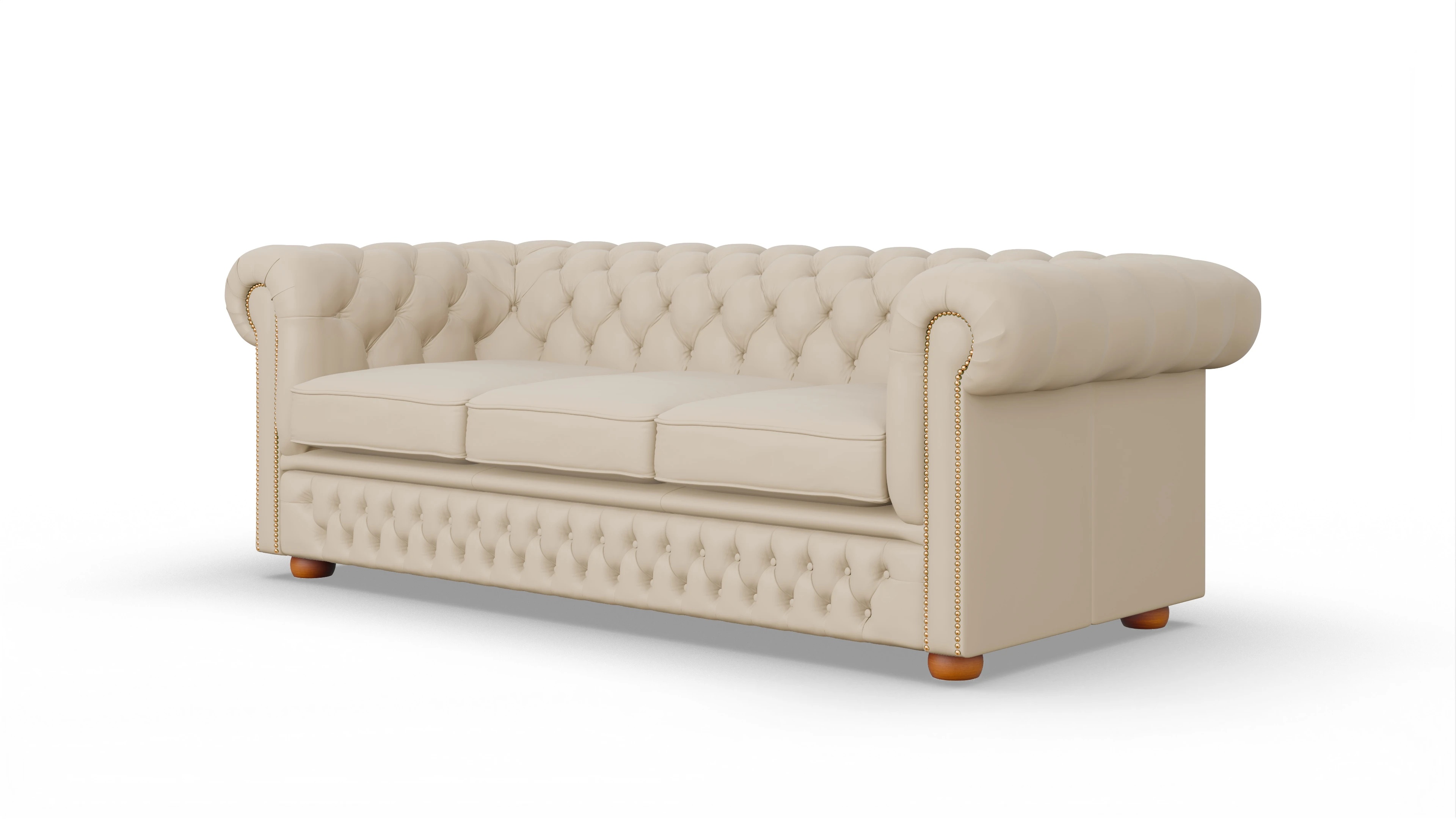 Ansicht des Produktes Islington 3-Sitzer in Leder beige