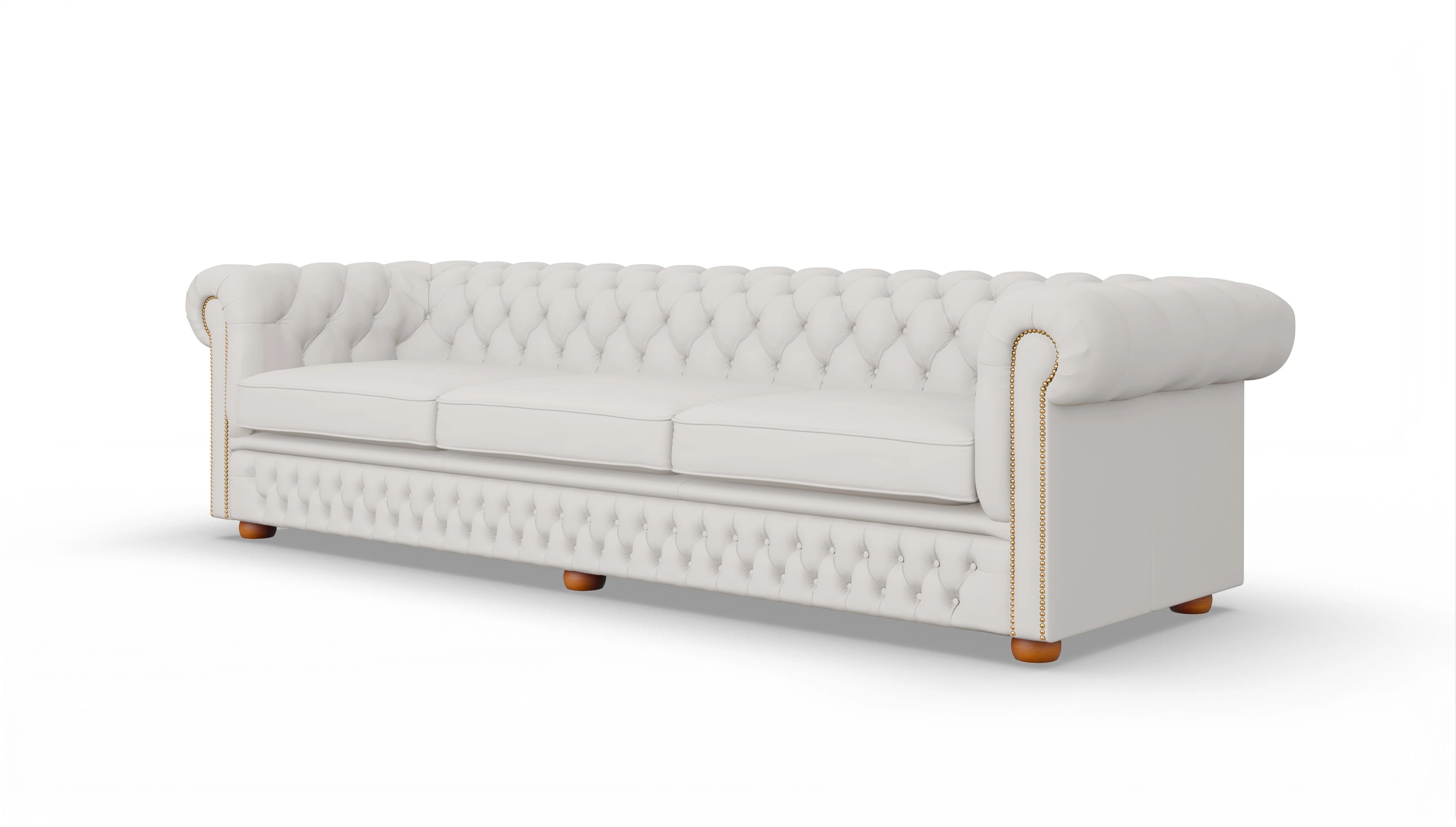 Chesterfield Sofa Islington Ansicht des Produktes Islington 4-Sitzer in Leder weiß