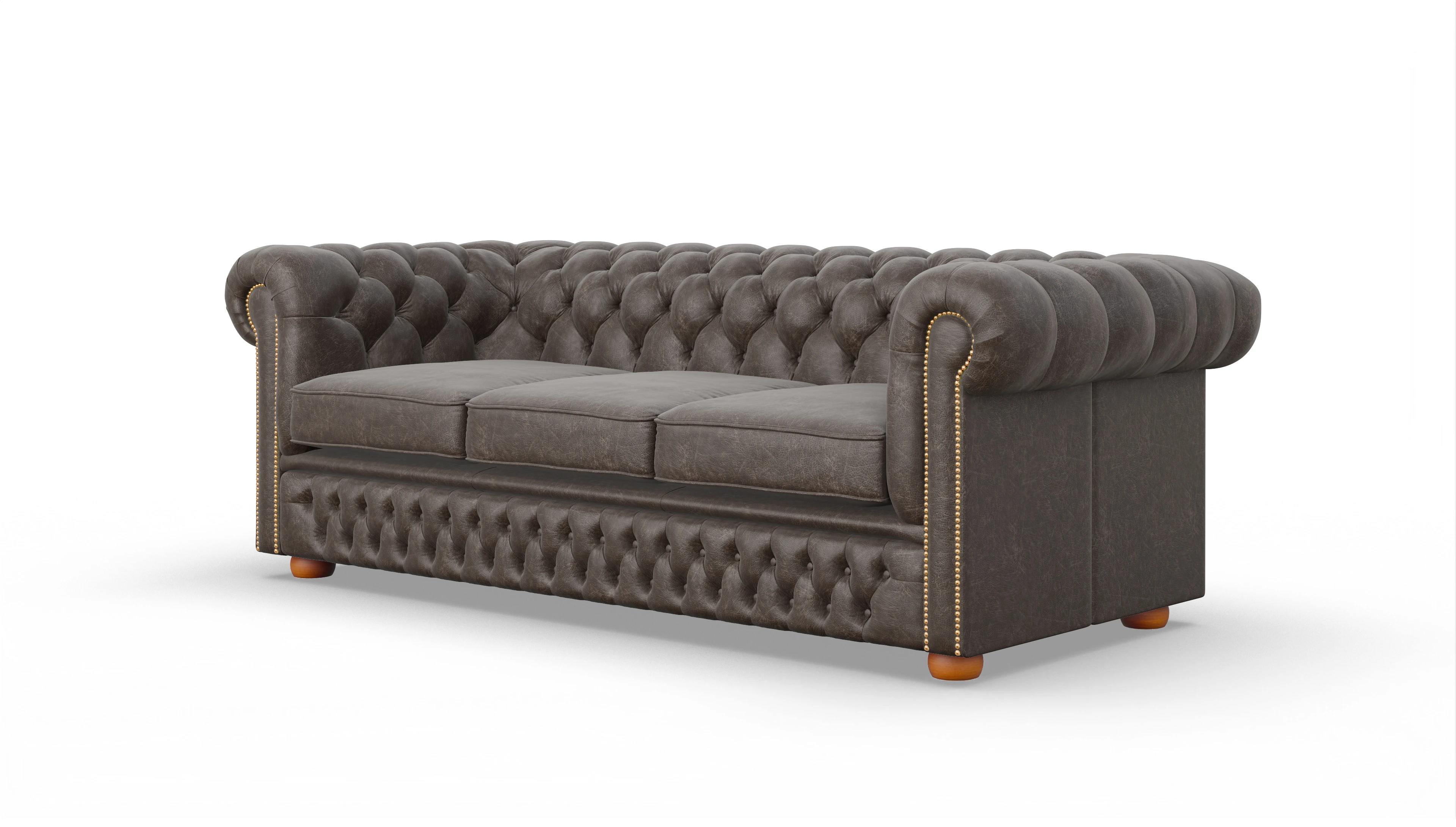 Ansicht des Produktes Islington 3-Sitzer in Leder braun
