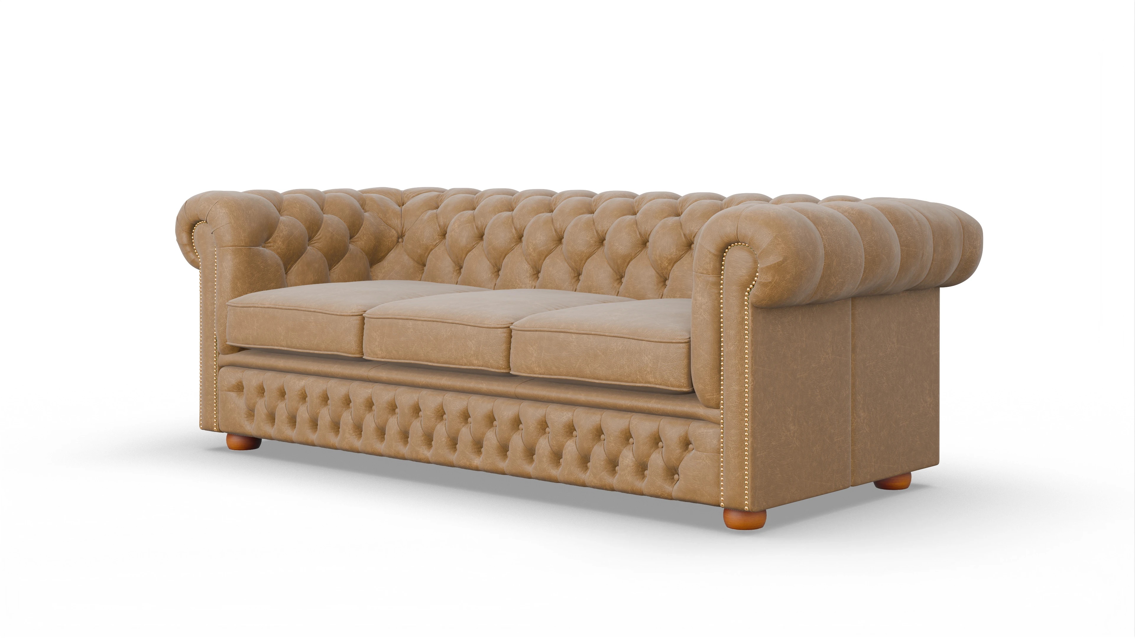 Ansicht des Produktes Islington 3-Sitzer in Leder beige