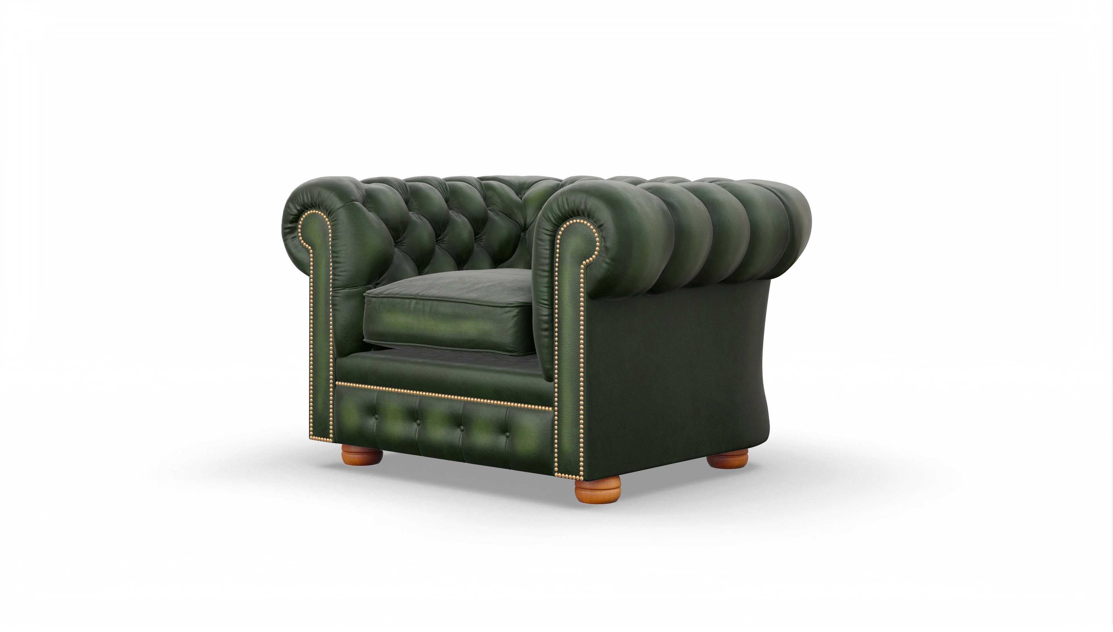 William Chesterfield Leder-Clubsessel Ansicht des Produktes William Sessel in Leder grün