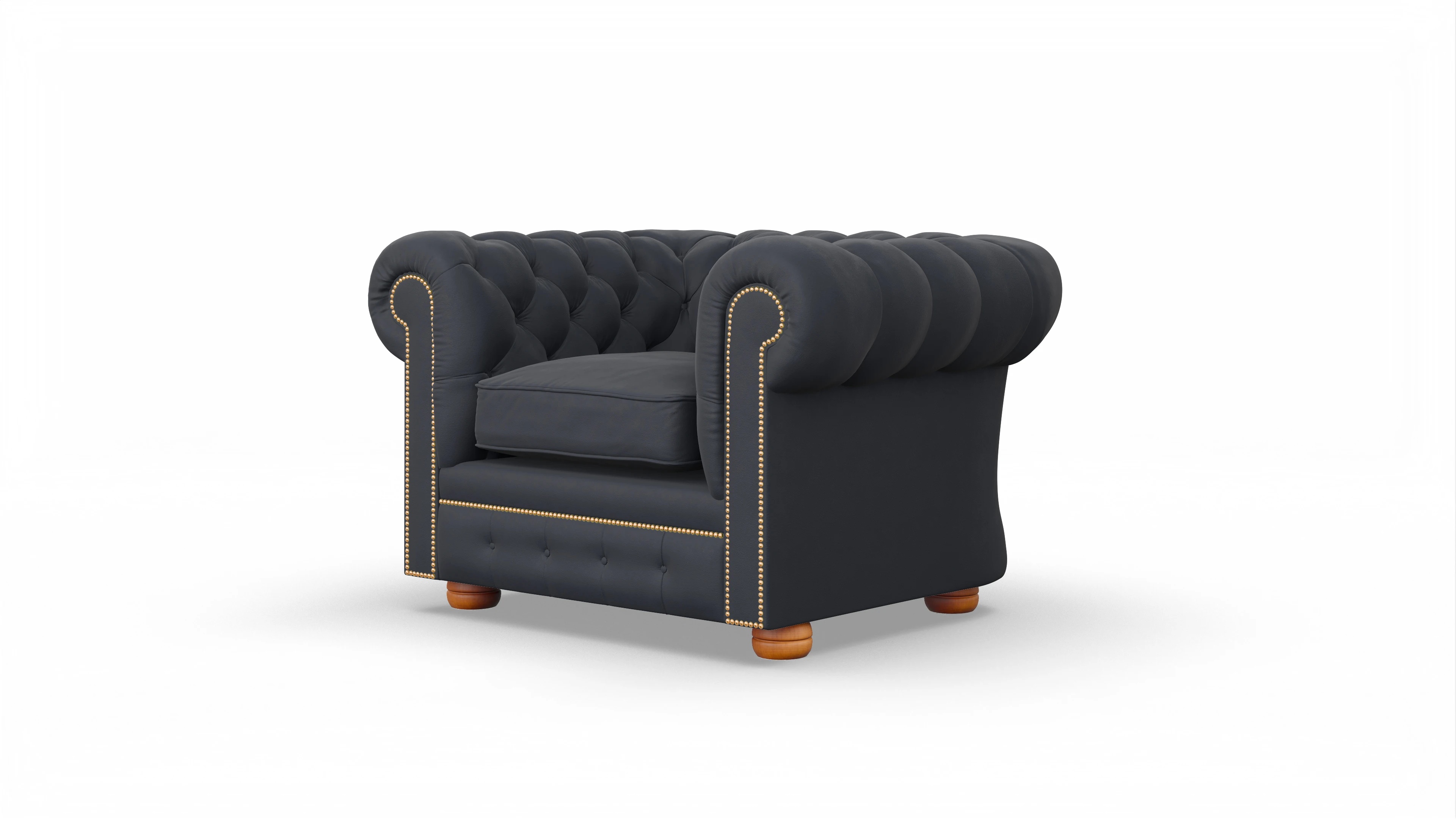 Ansicht des Produktes William Sessel in Leder blau