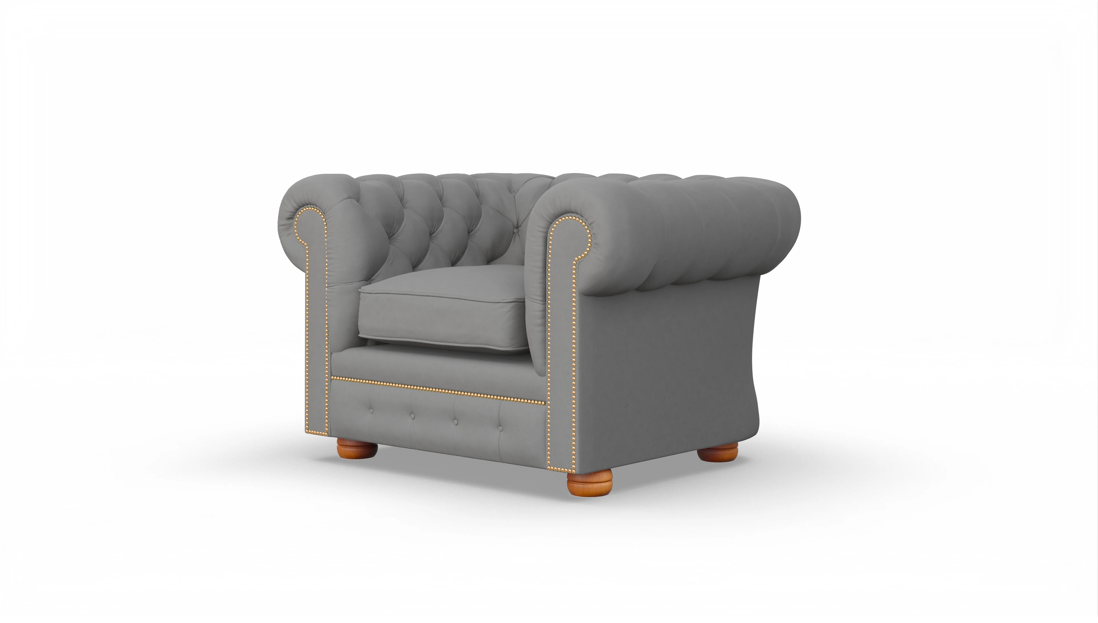 Ansicht des Produktes William Sessel in Leder grau