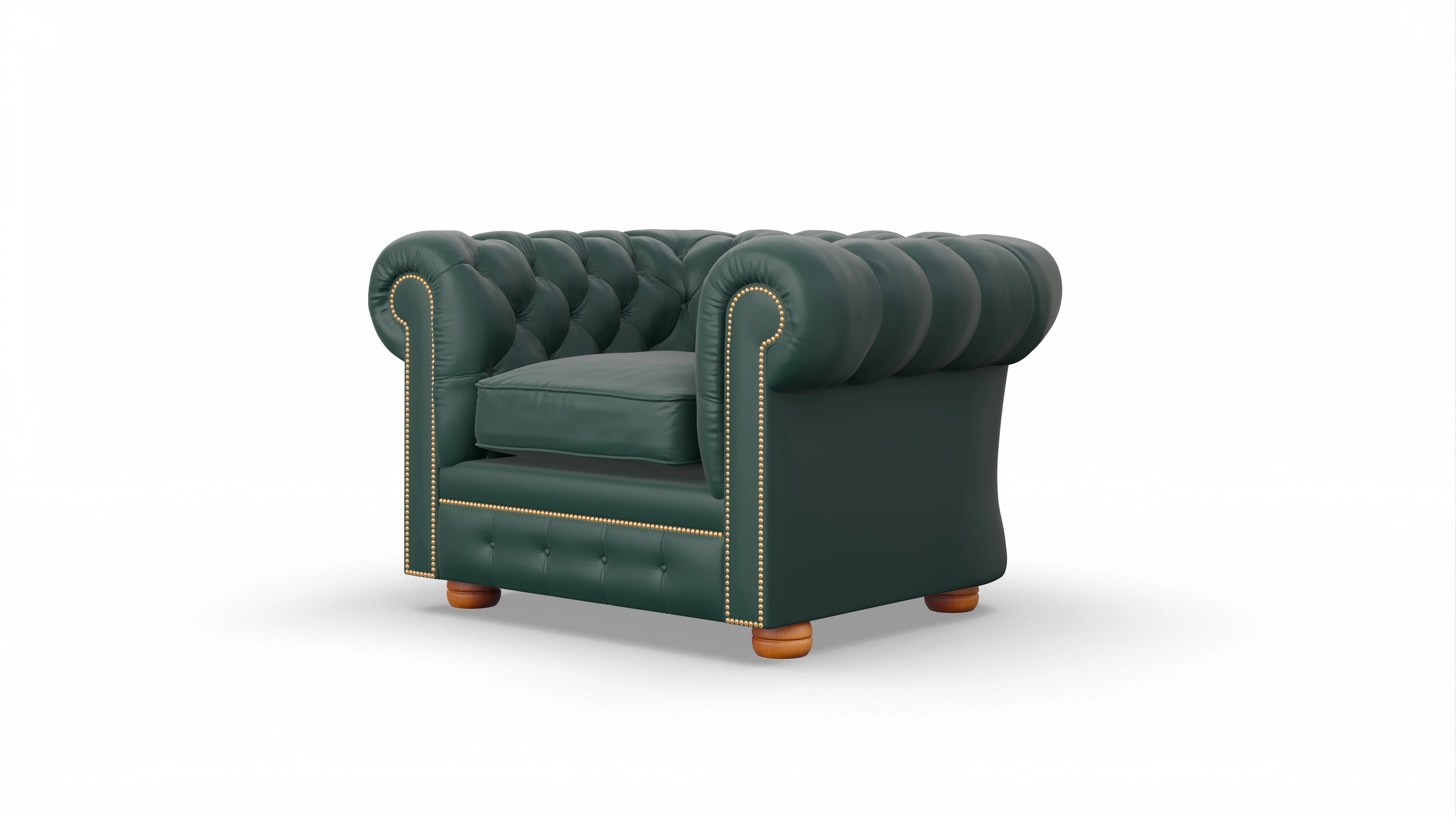 William Chesterfield Leder-Clubsessel Ansicht des Produktes William Sessel in Leder grün