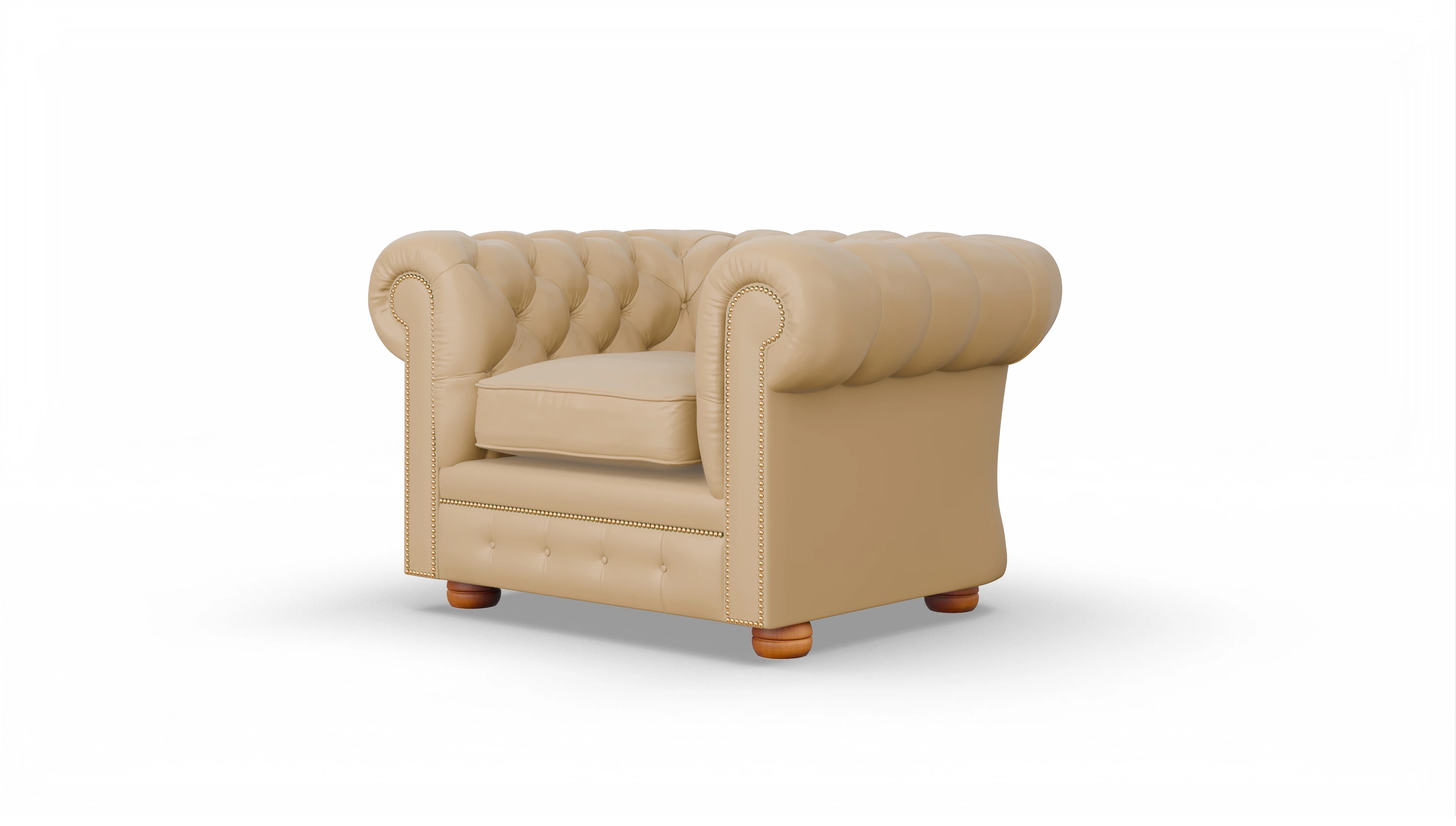 Ansicht des Produktes William Sessel in Leder beige