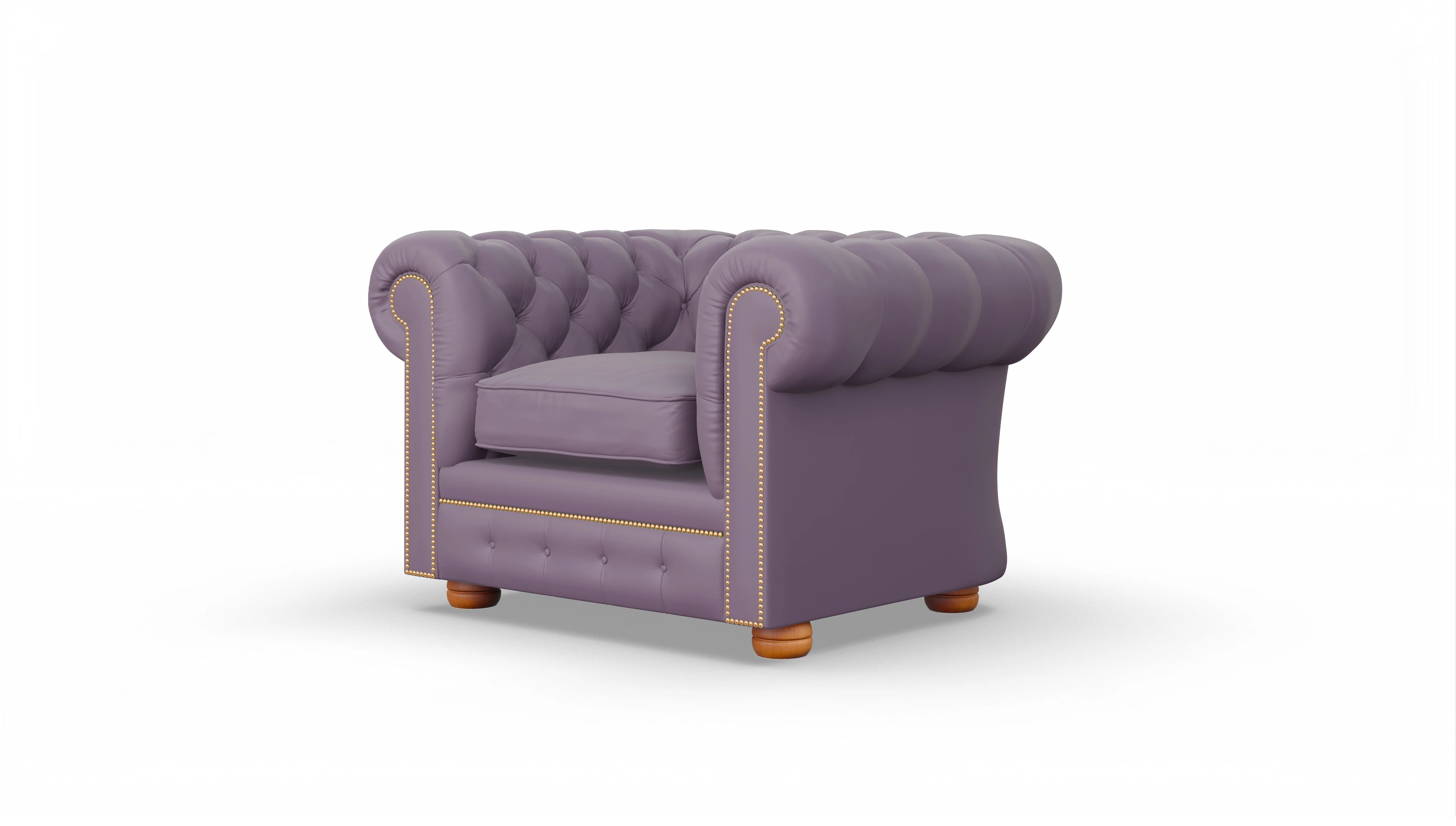 William Chesterfield Leder-Clubsessel Ansicht des Produktes William Sessel in Leder rot