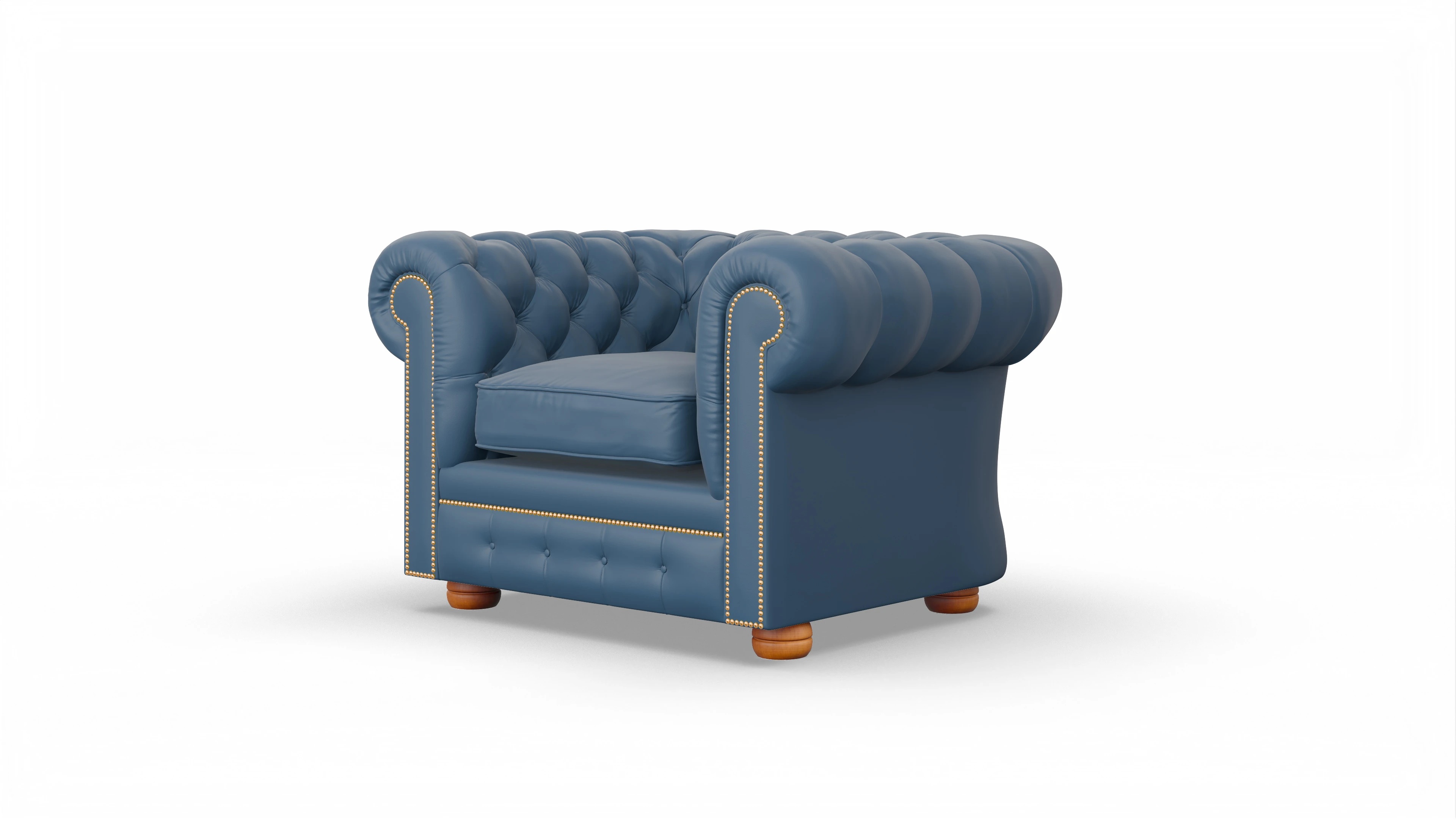 Ansicht des Produktes William Sessel in Leder blau