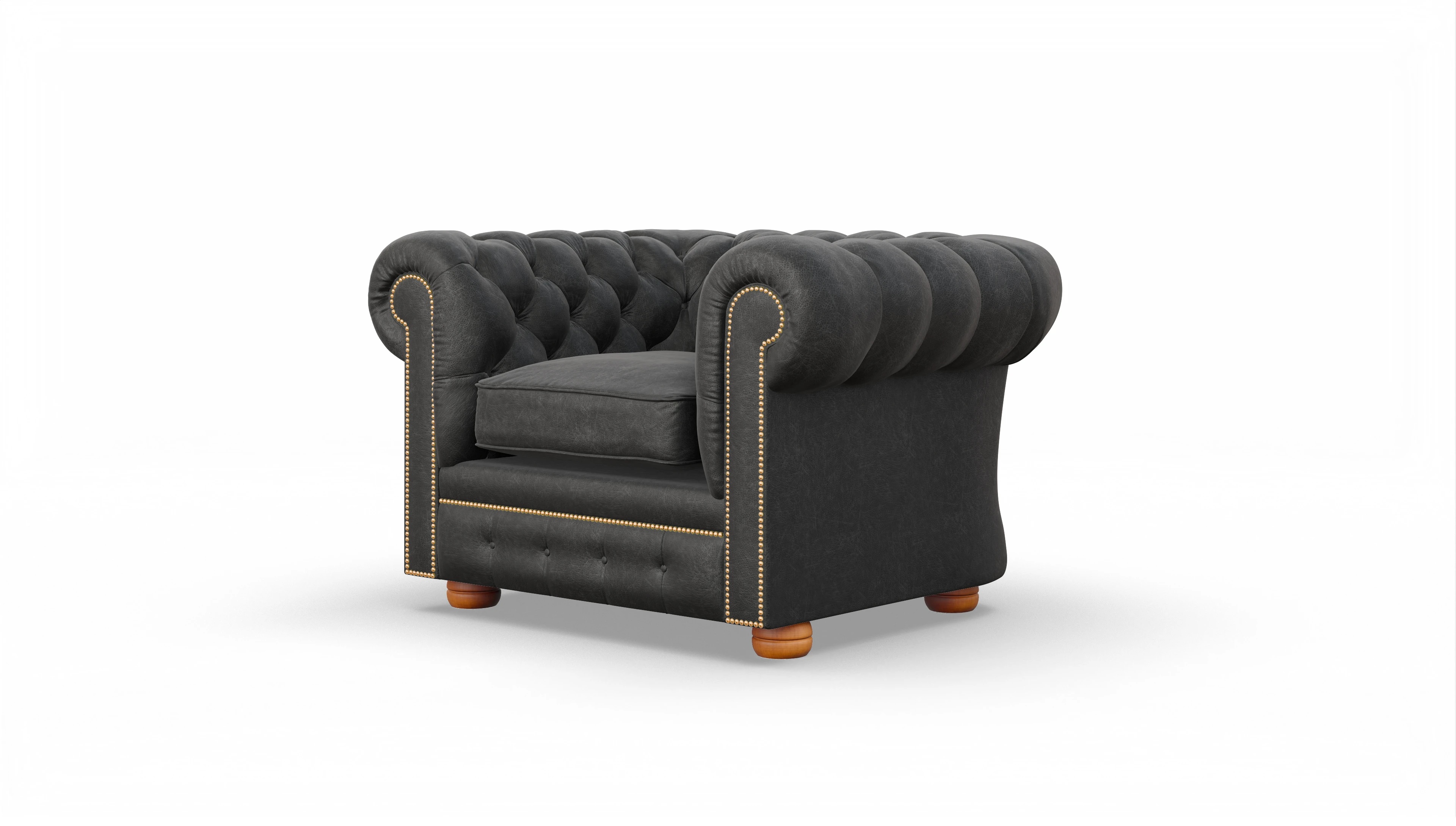 William Chesterfield Leder-Clubsessel Ansicht des Produktes William Sessel in Leder schwarz