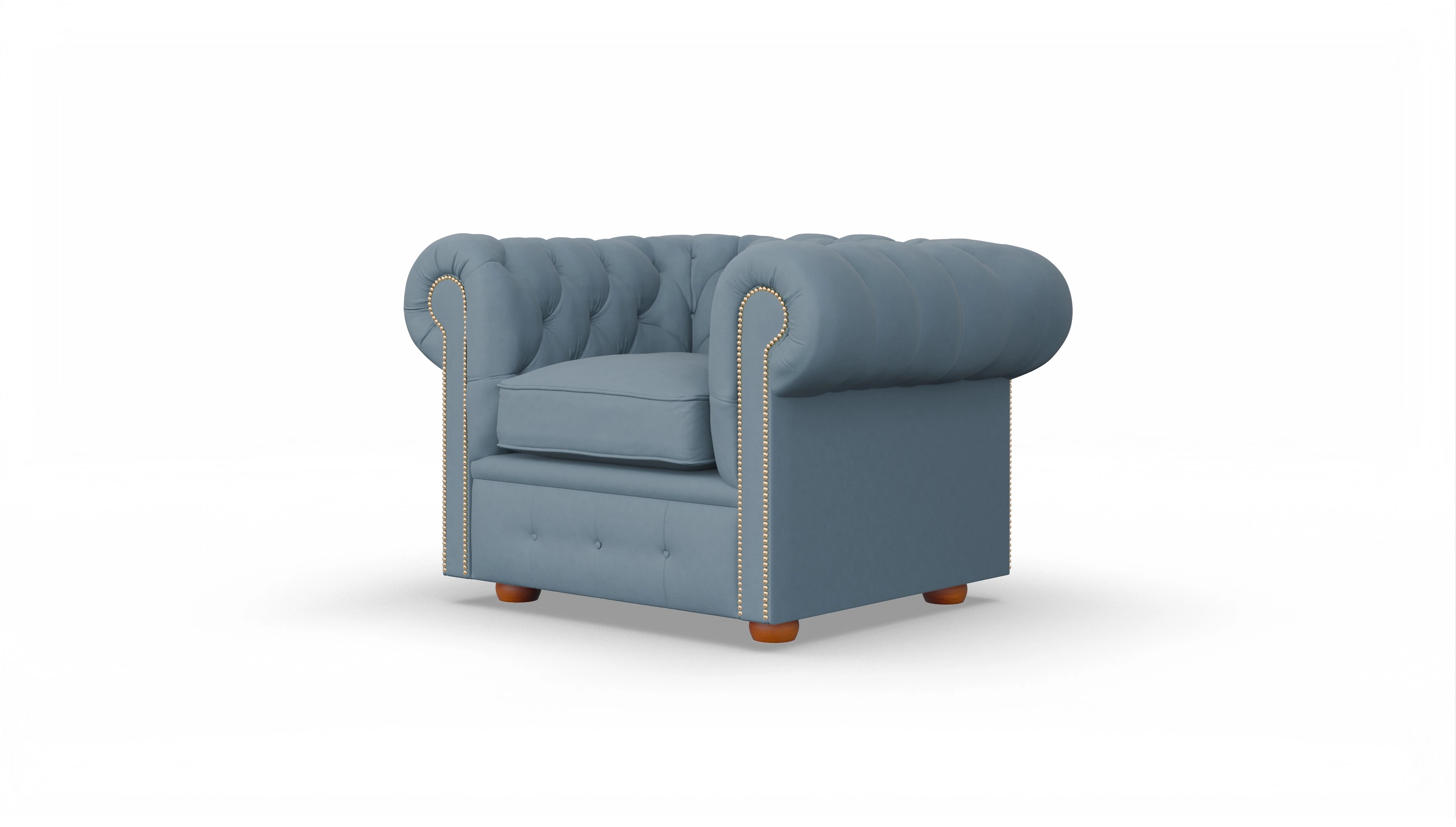 Ansicht des Produktes Brighton Sessel in Leder blau