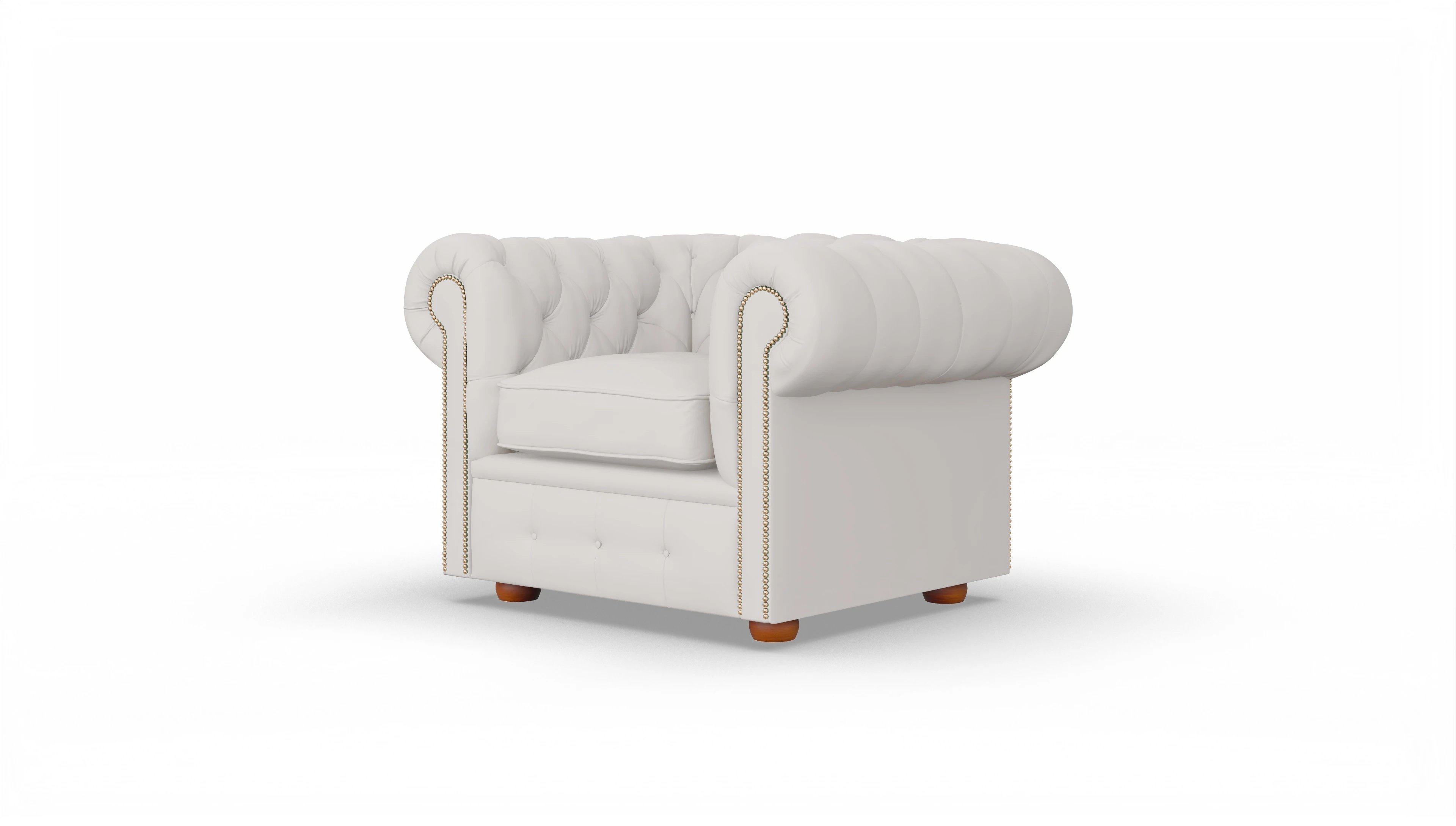 Ansicht des Produktes Brighton Sessel in Leder weiß