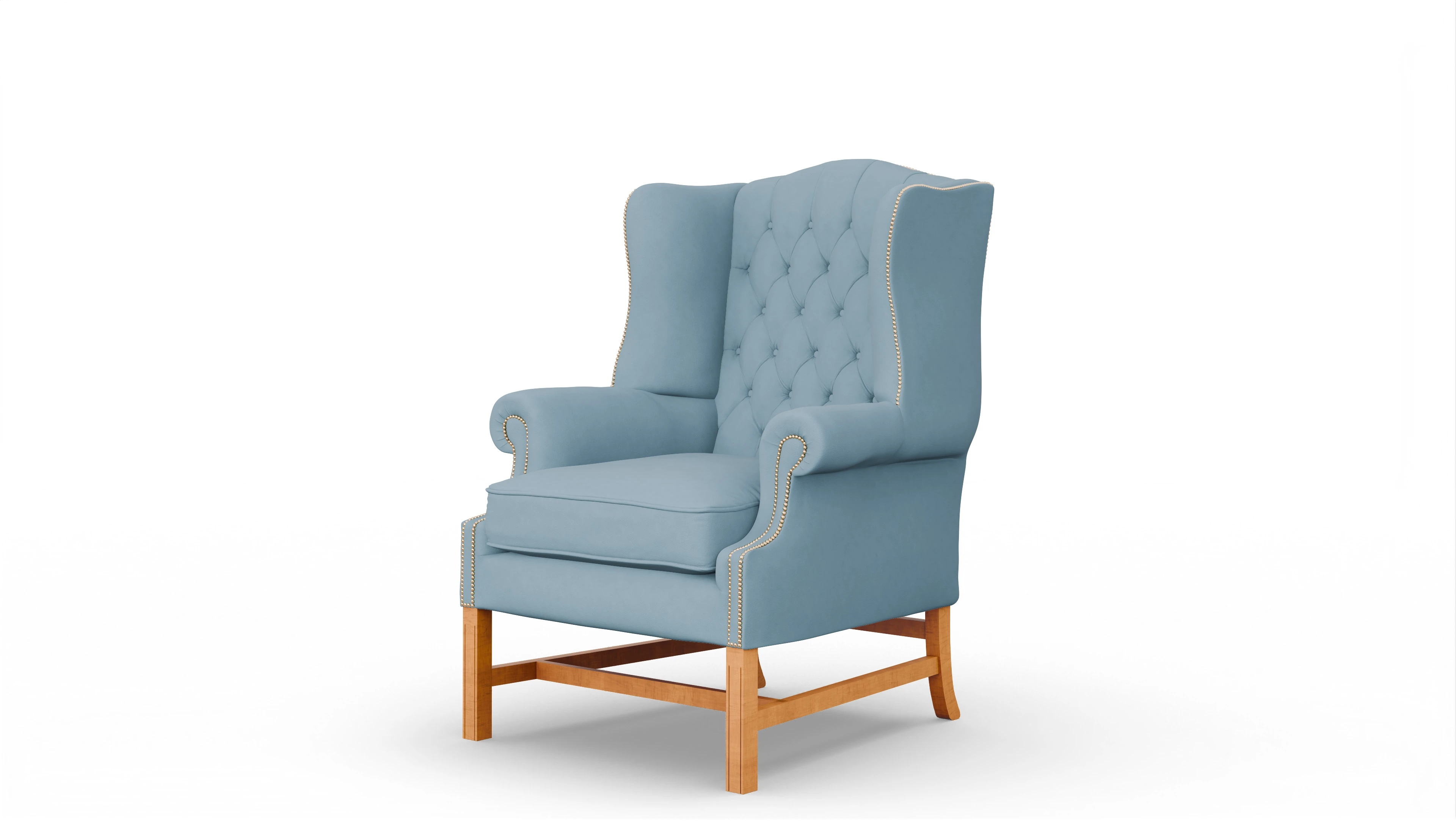 Ansicht des Produktes Winston Sessel in Leder blau
