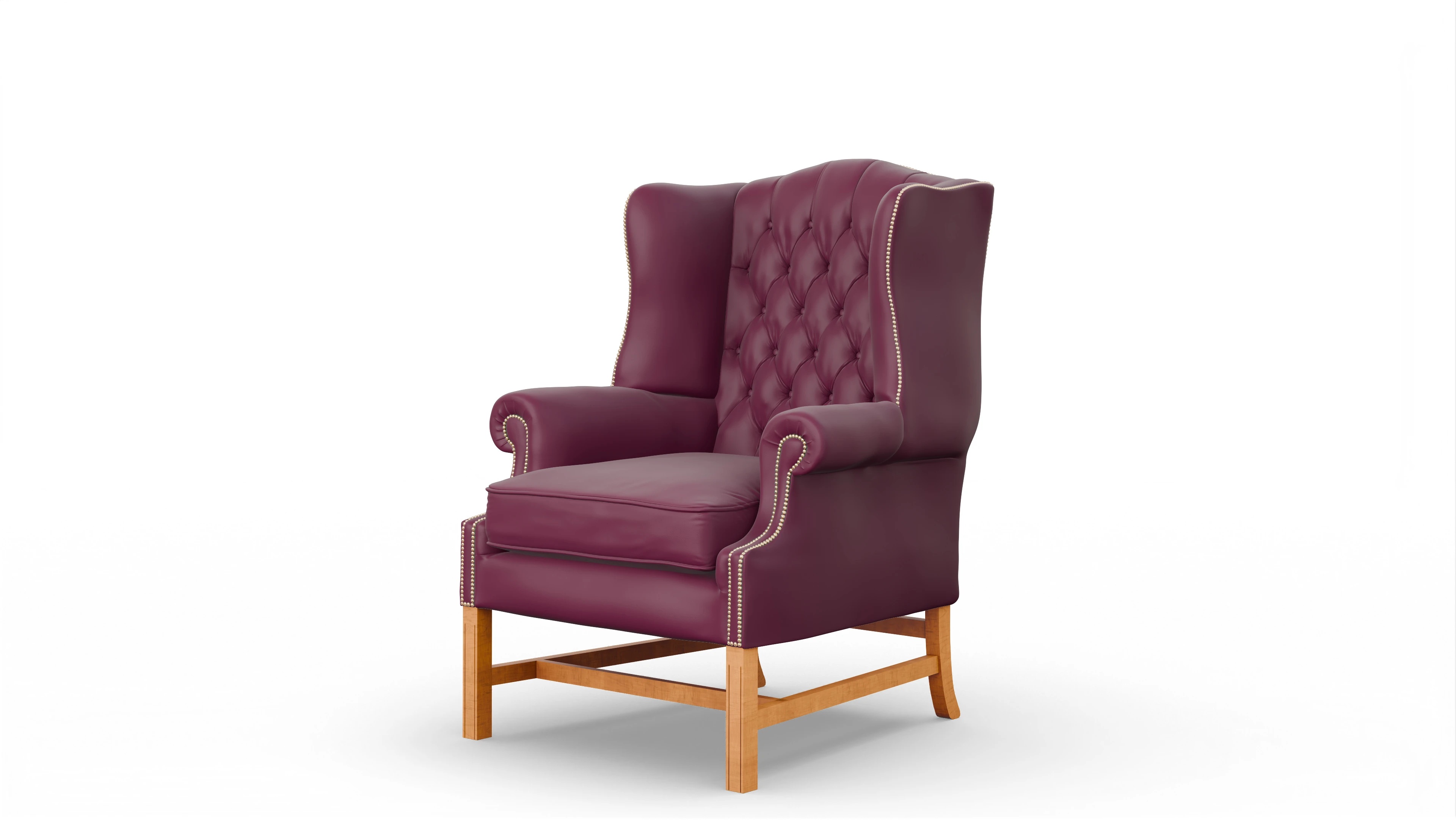 Ansicht des Produktes Winston Sessel in Leder rot