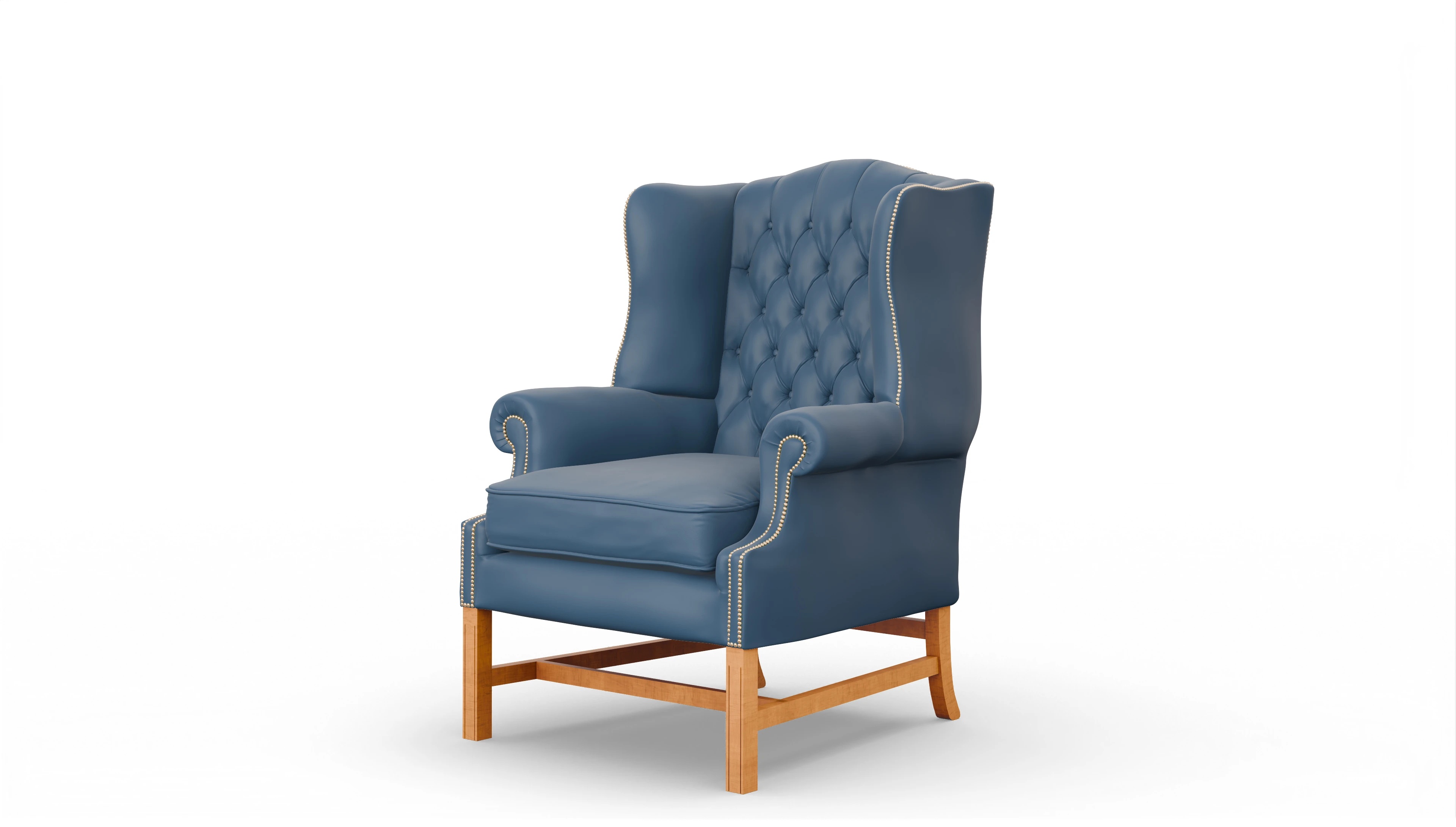 Ansicht des Produktes Winston Sessel in Leder blau