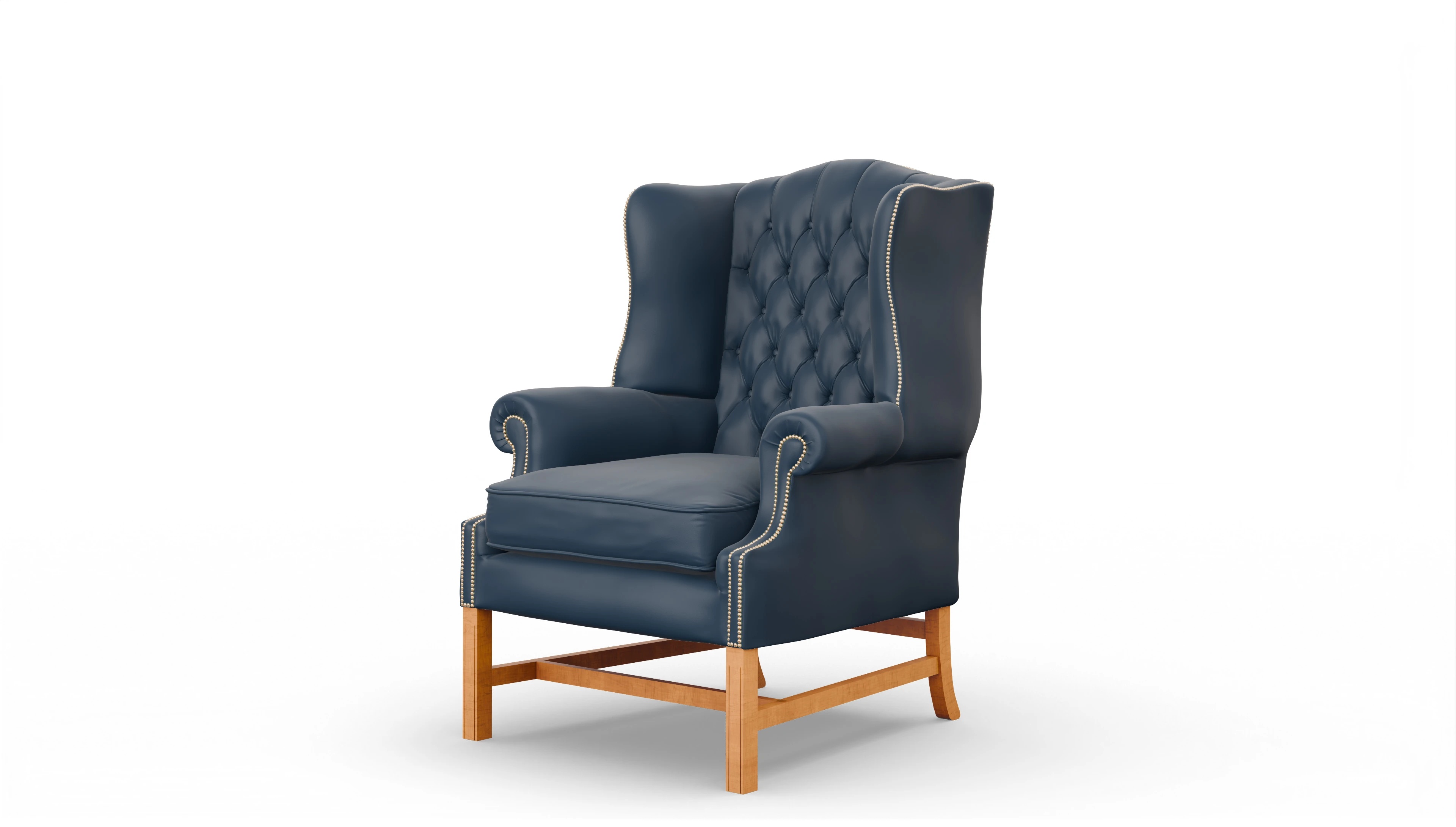 Ansicht des Produktes Winston Sessel in Leder blau