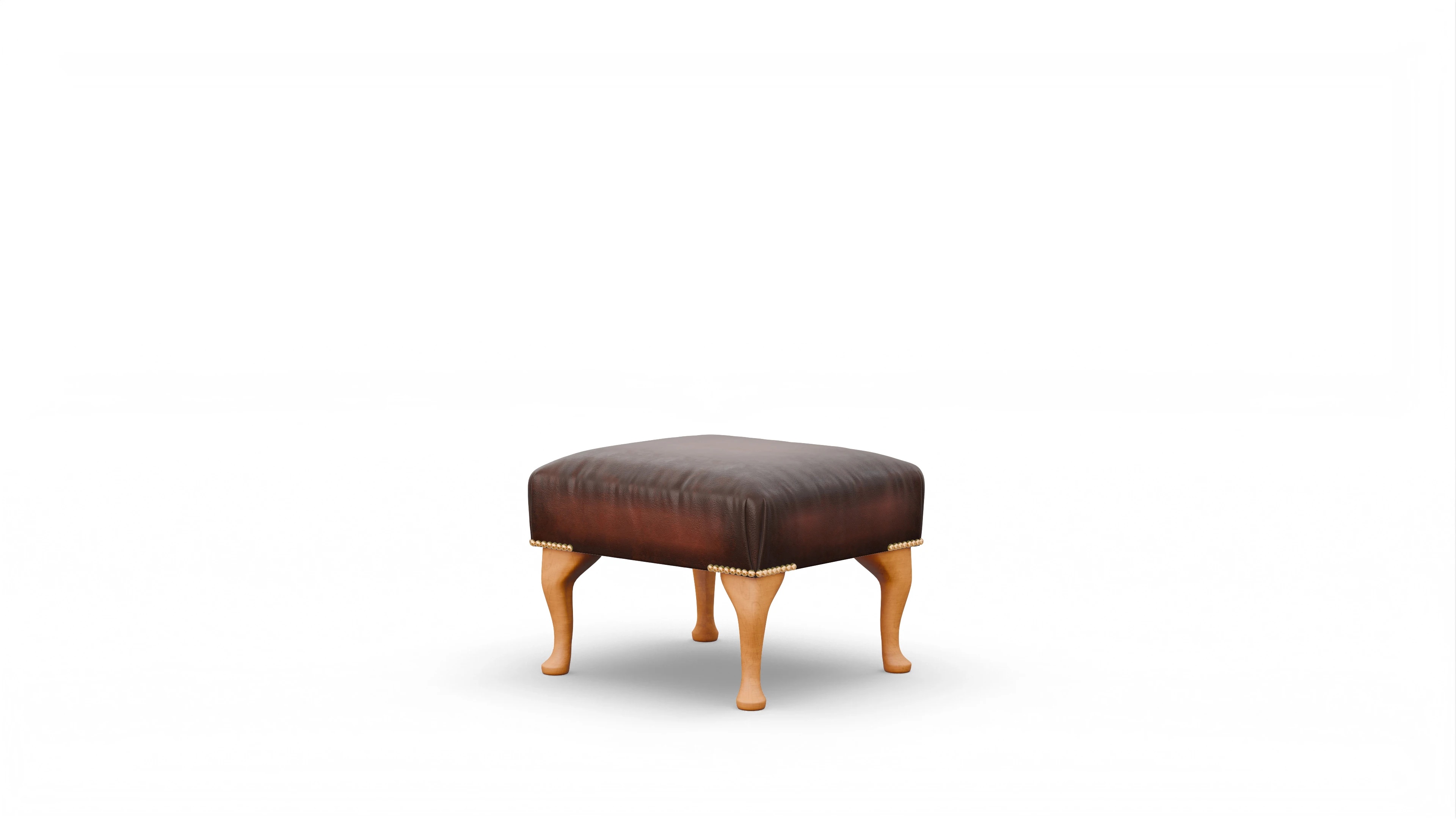 Ansicht des Produktes Webster Hocker in Leder rot
