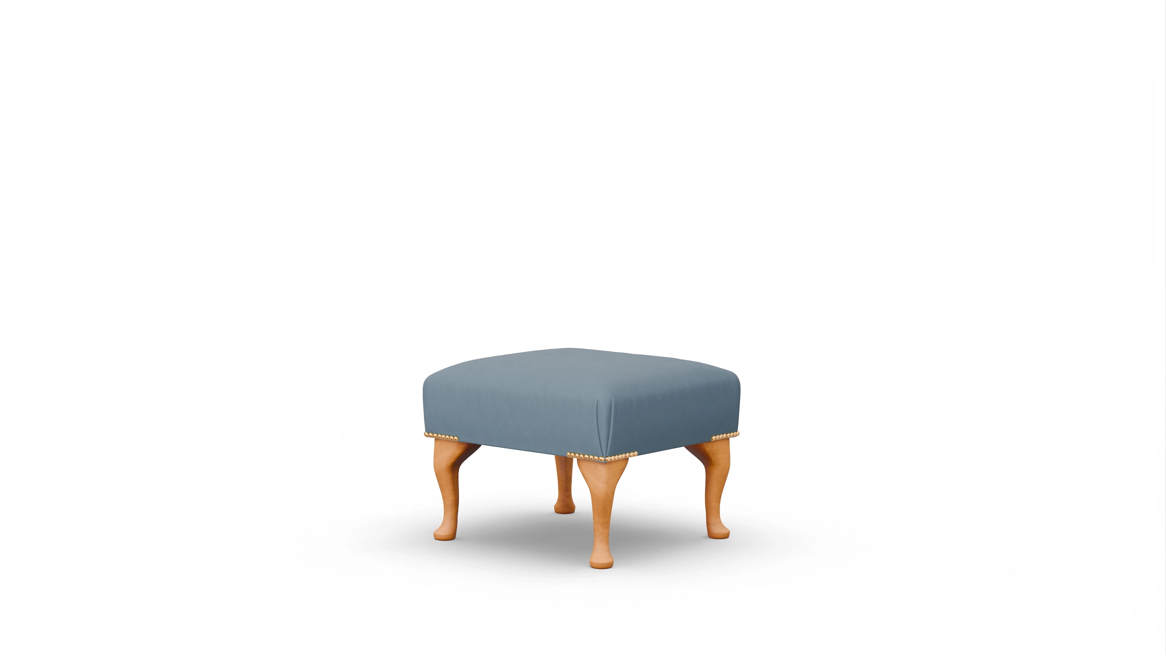 Ansicht des Produktes Webster Hocker in Leder blau