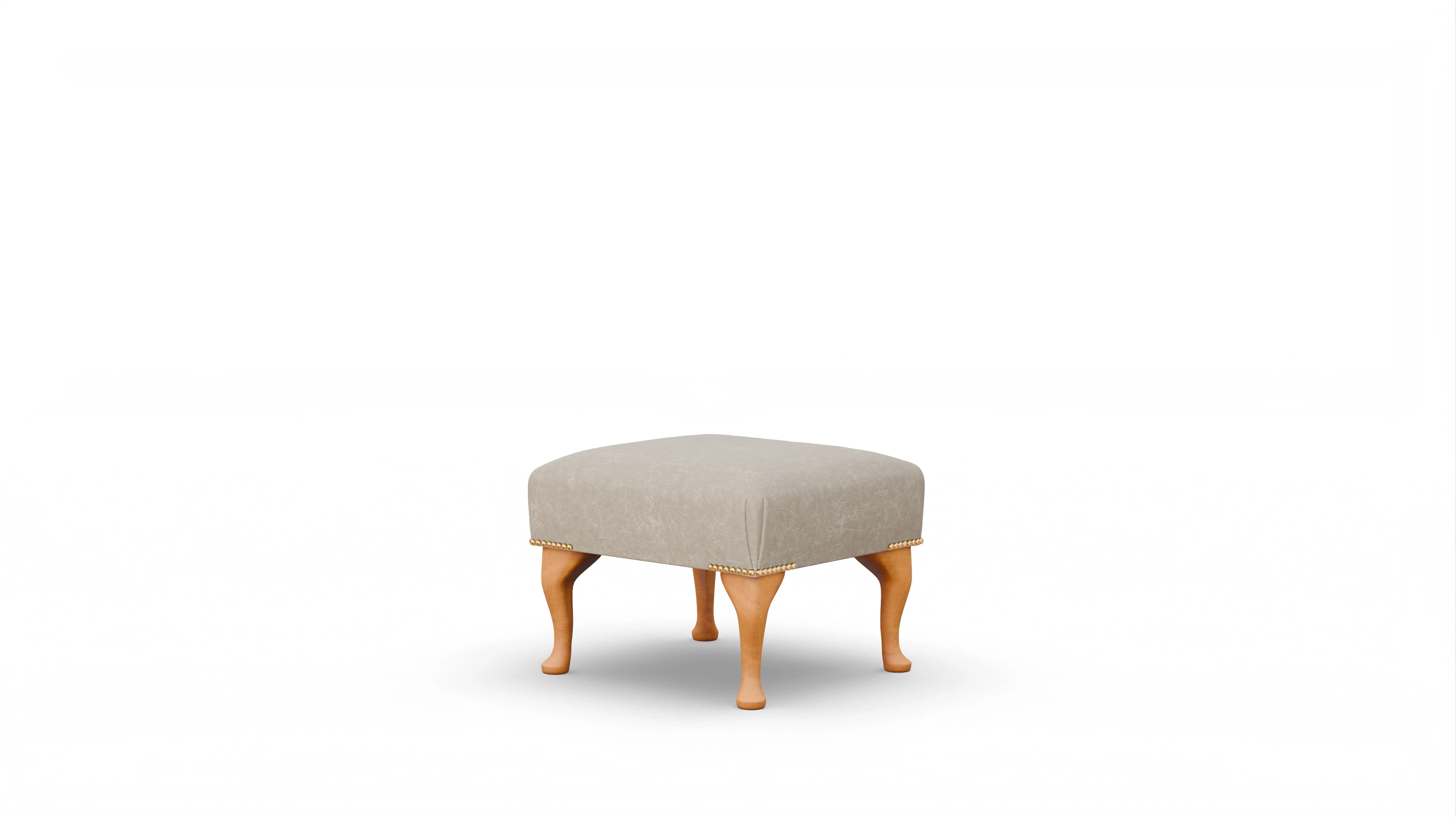 Ansicht des Produktes Webster Hocker in Leder beige