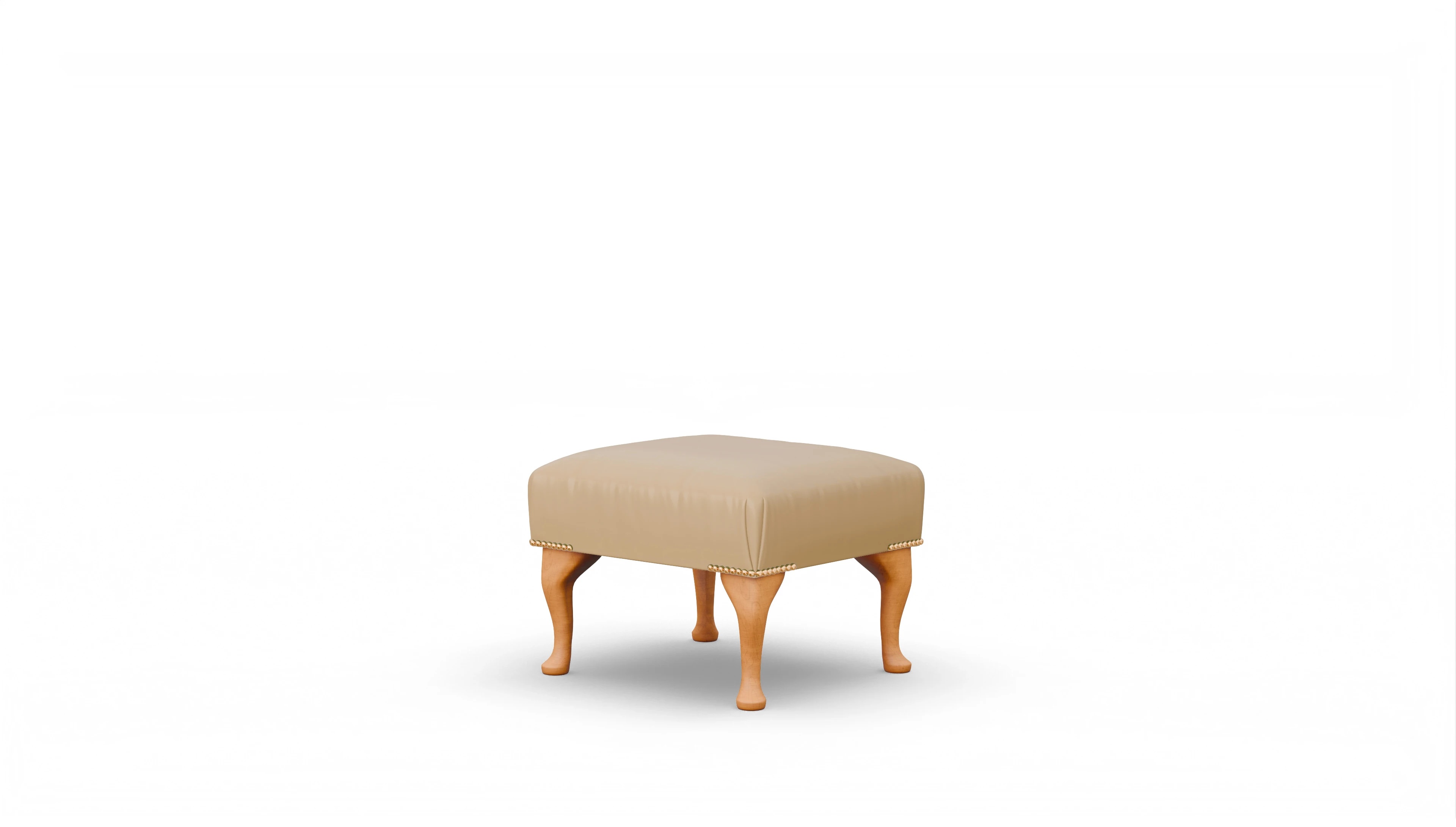 Ansicht des Produktes Webster Hocker in Leder beige