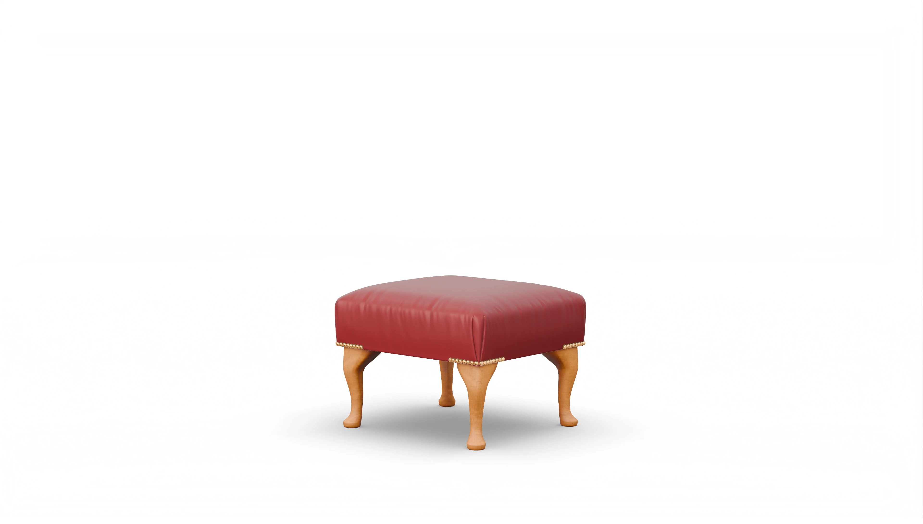Ansicht des Produktes Webster Hocker in Leder rot