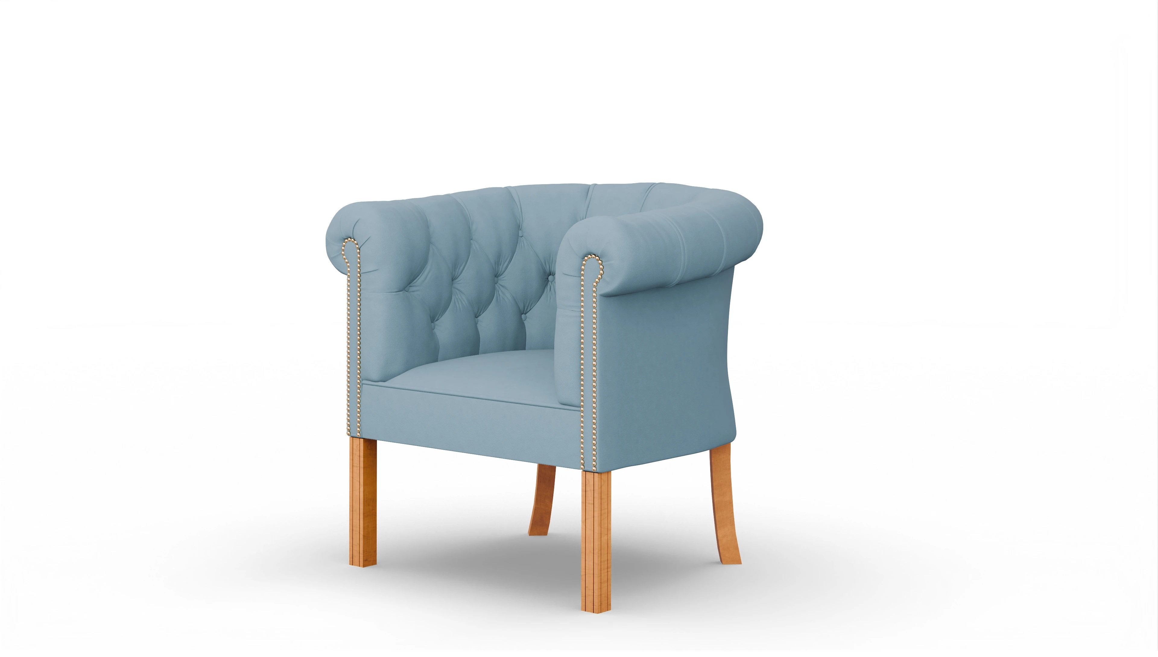 Ansicht des Produktes Meryton Sessel in Leder blau