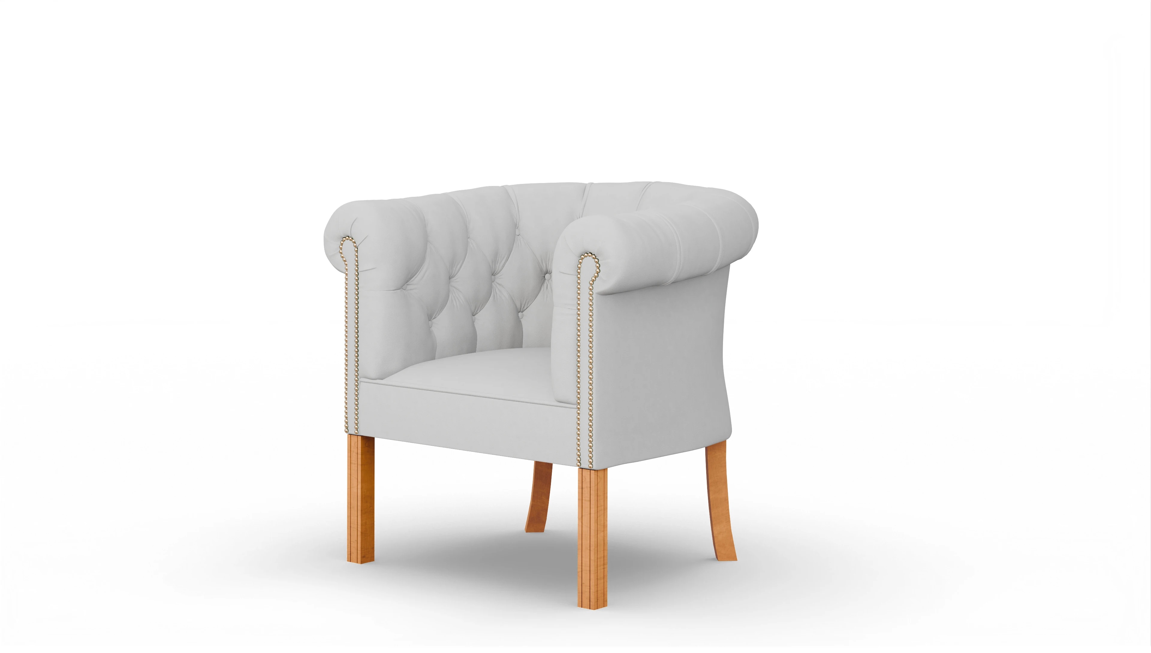 Ansicht des Produktes Meryton Sessel in Leder weiß