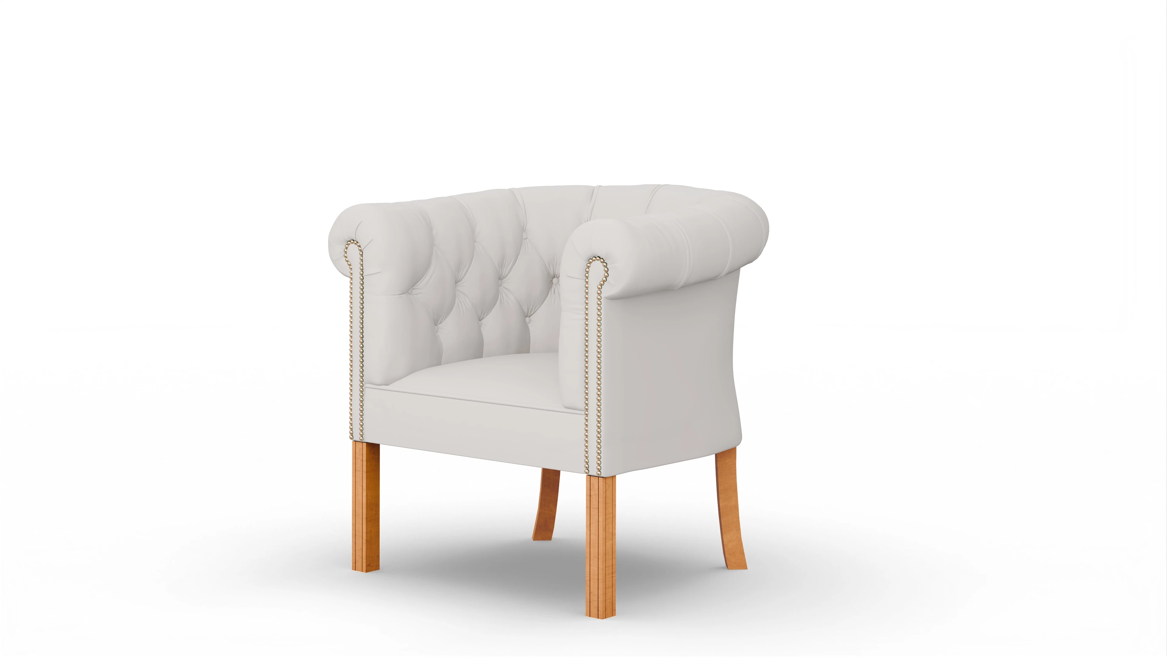 Ansicht des Produktes Meryton Sessel in Leder weiß